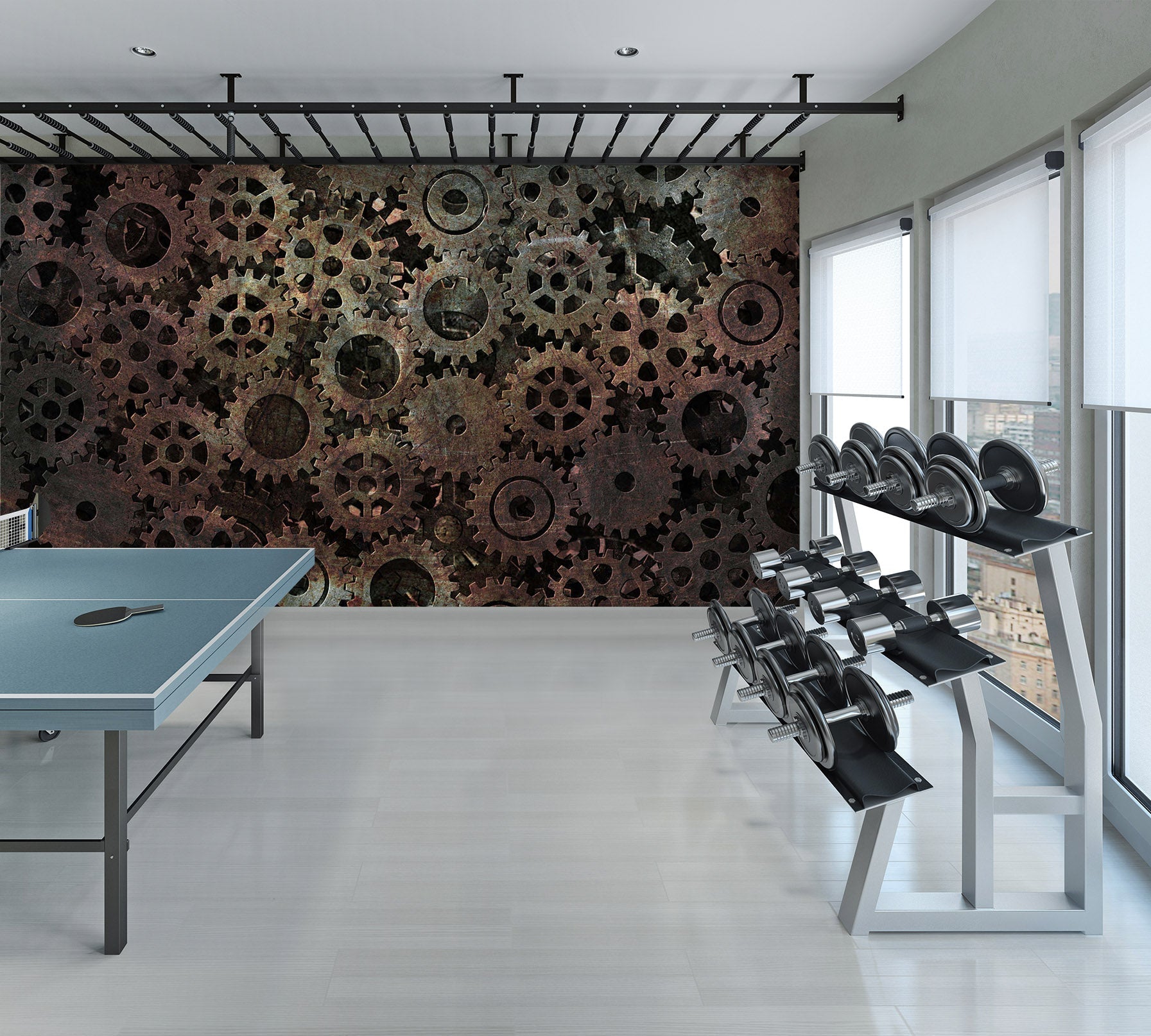 3D Gear Pattern 123 Wall Murals Wallpaper AJ Wallpaper 2