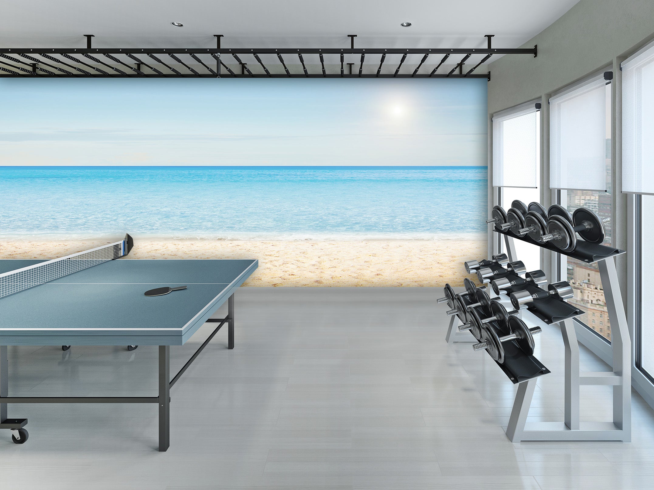 3D Beach Sea 253 Wall Murals