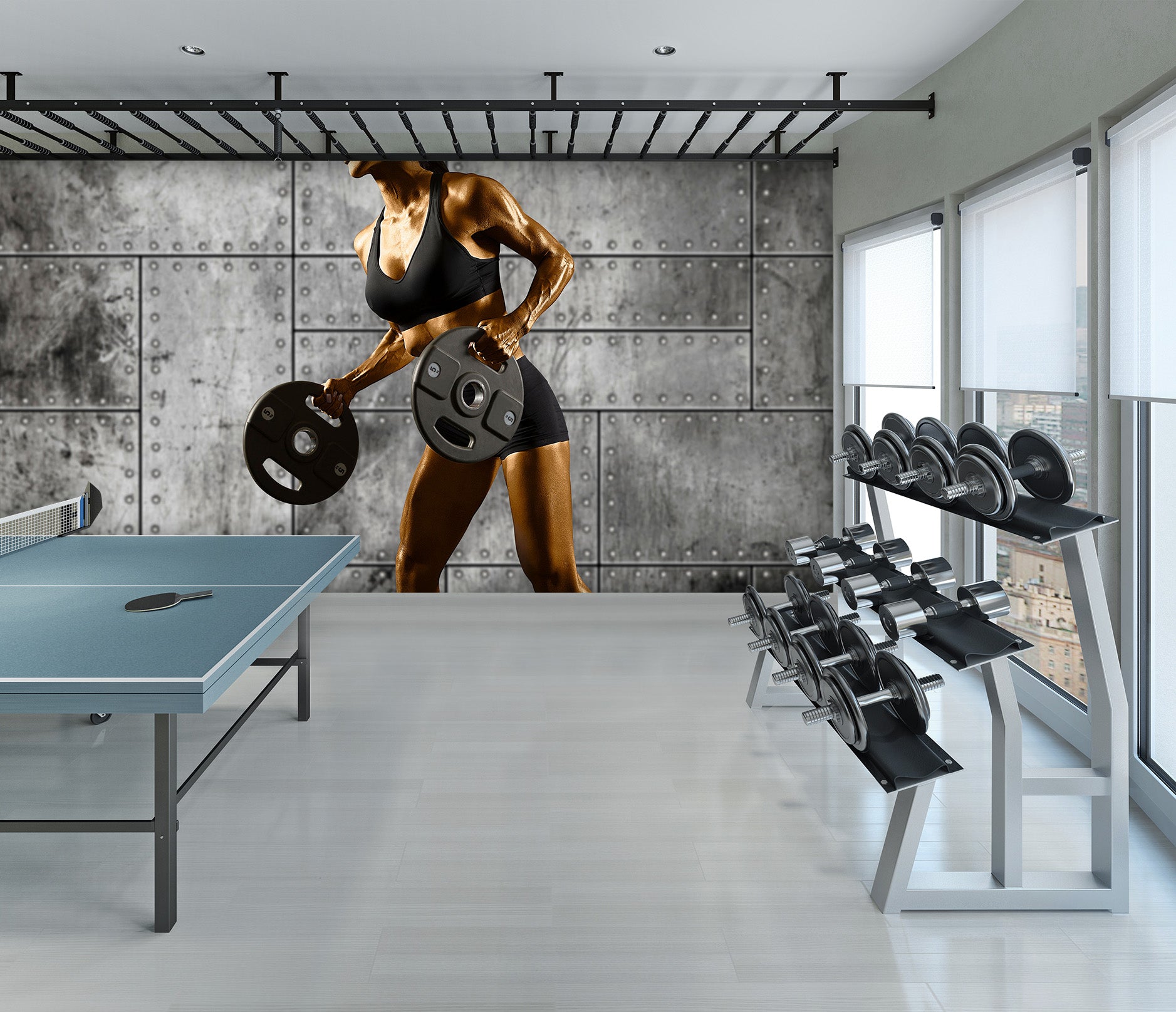 3D Fitness Iron 299 Wall Murals
