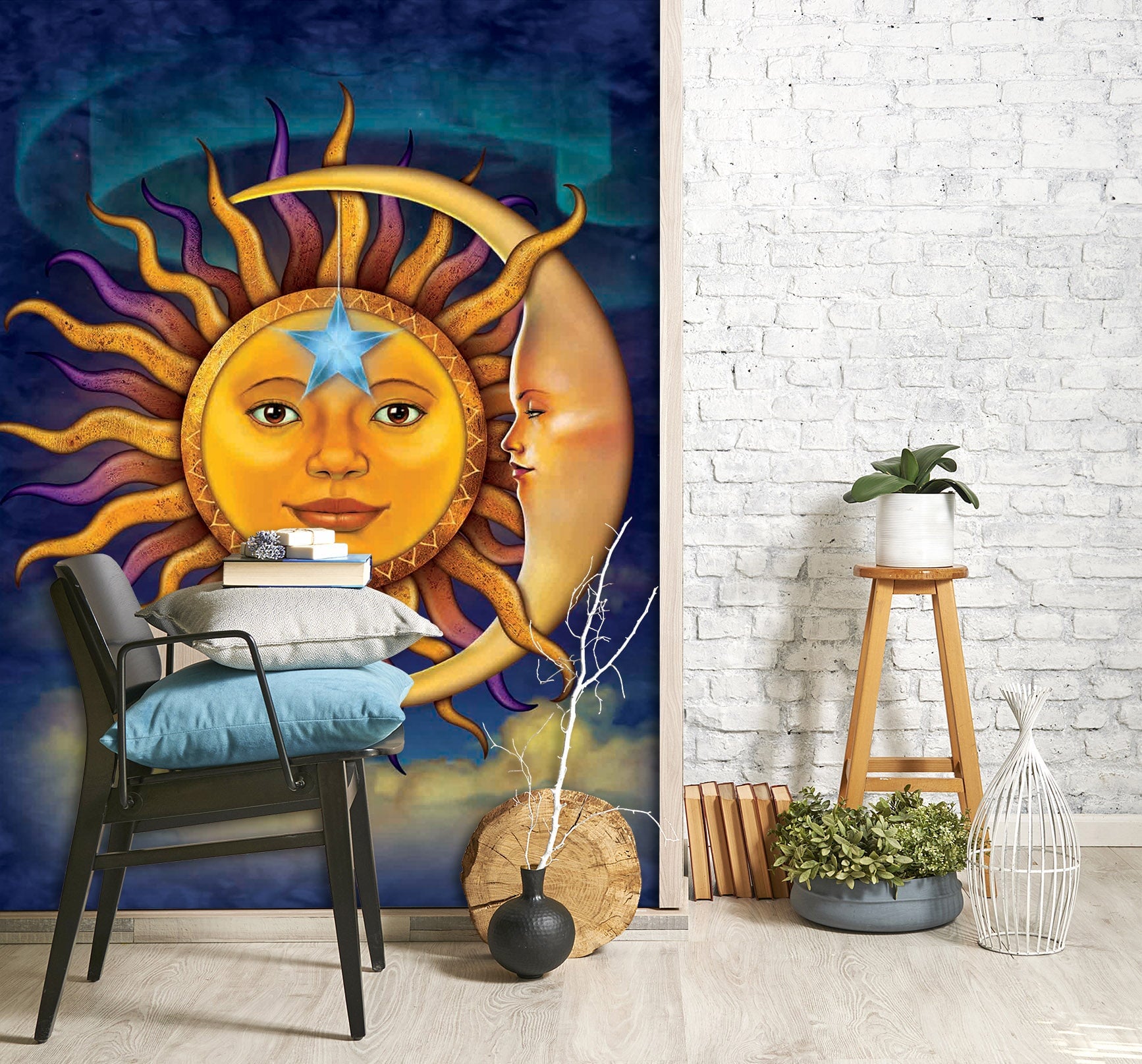 3D Sun God 1399 Wall Murals Exclusive Designer Vincent Wallpaper AJ Wallpaper