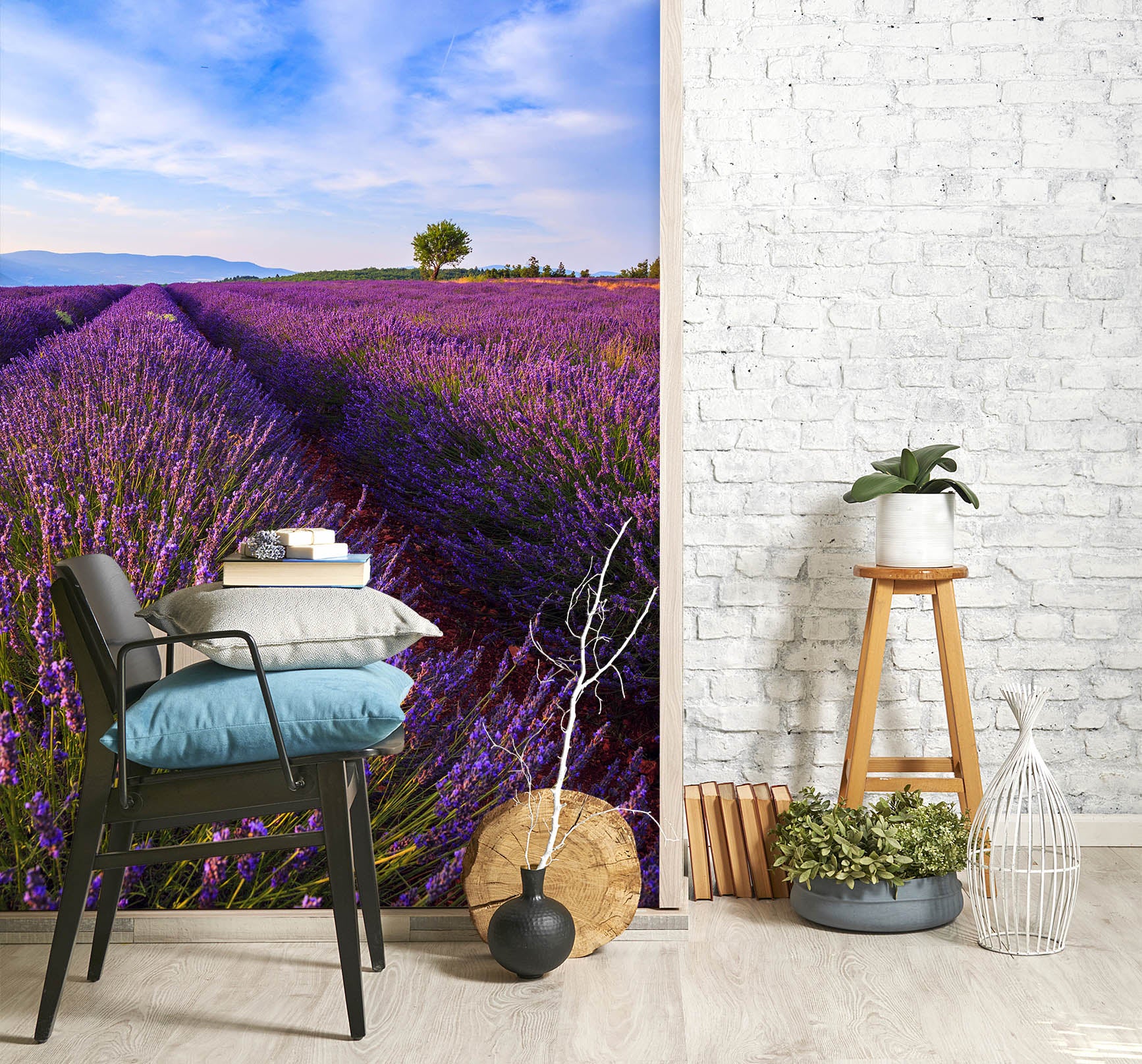 3D Lavender Flowers 57246 Wall Murals