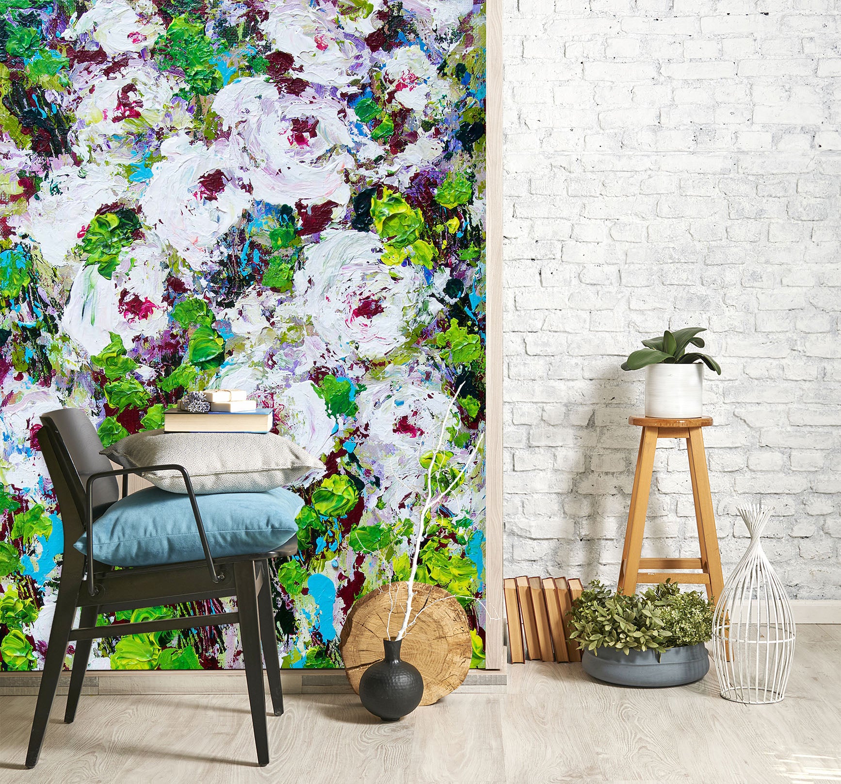 3D Colored Wild Flowers 269 Allan P. Friedlander Wall Mural Wall Murals