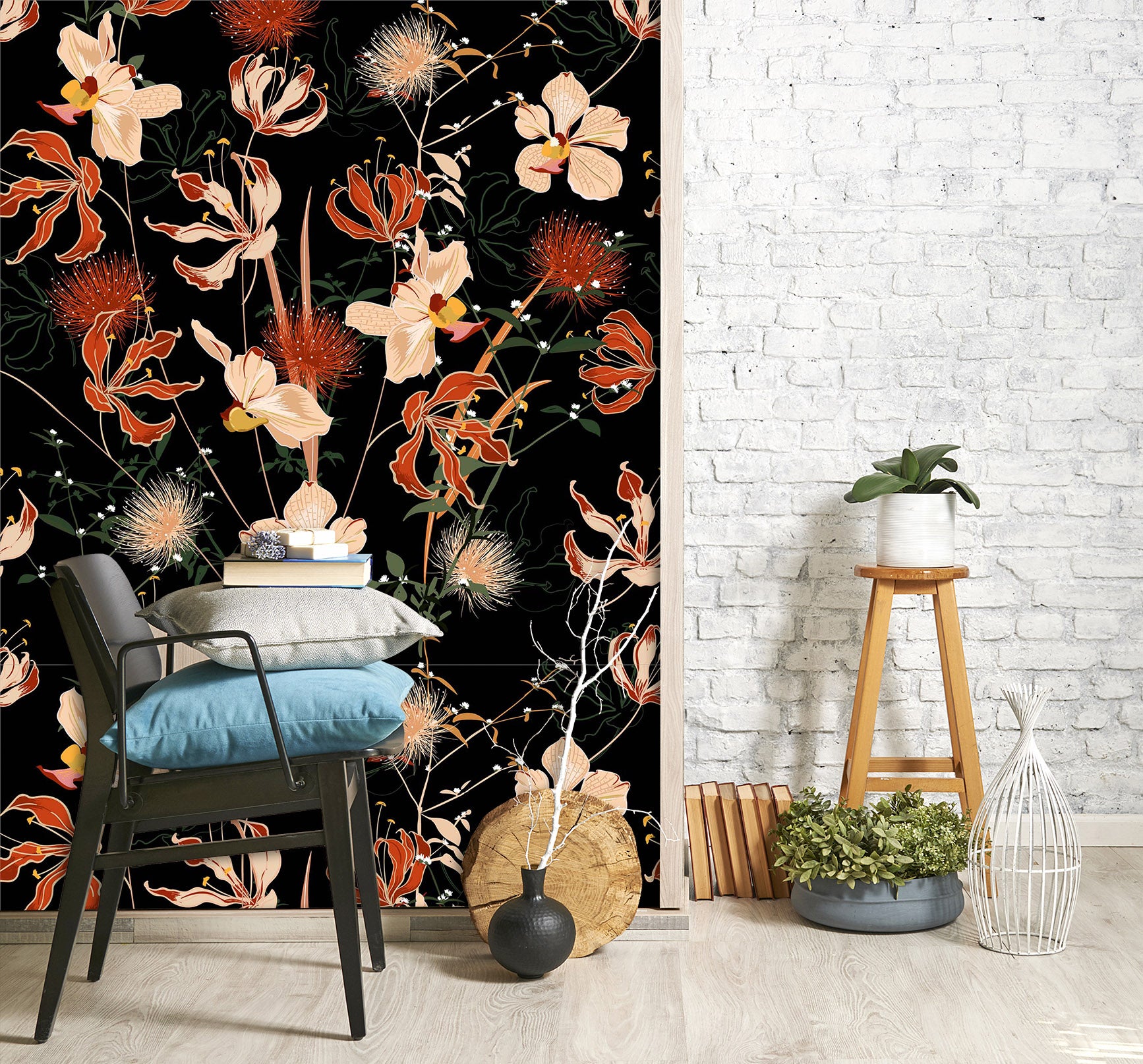 3D Graffiti Safflower 104 Wall Murals