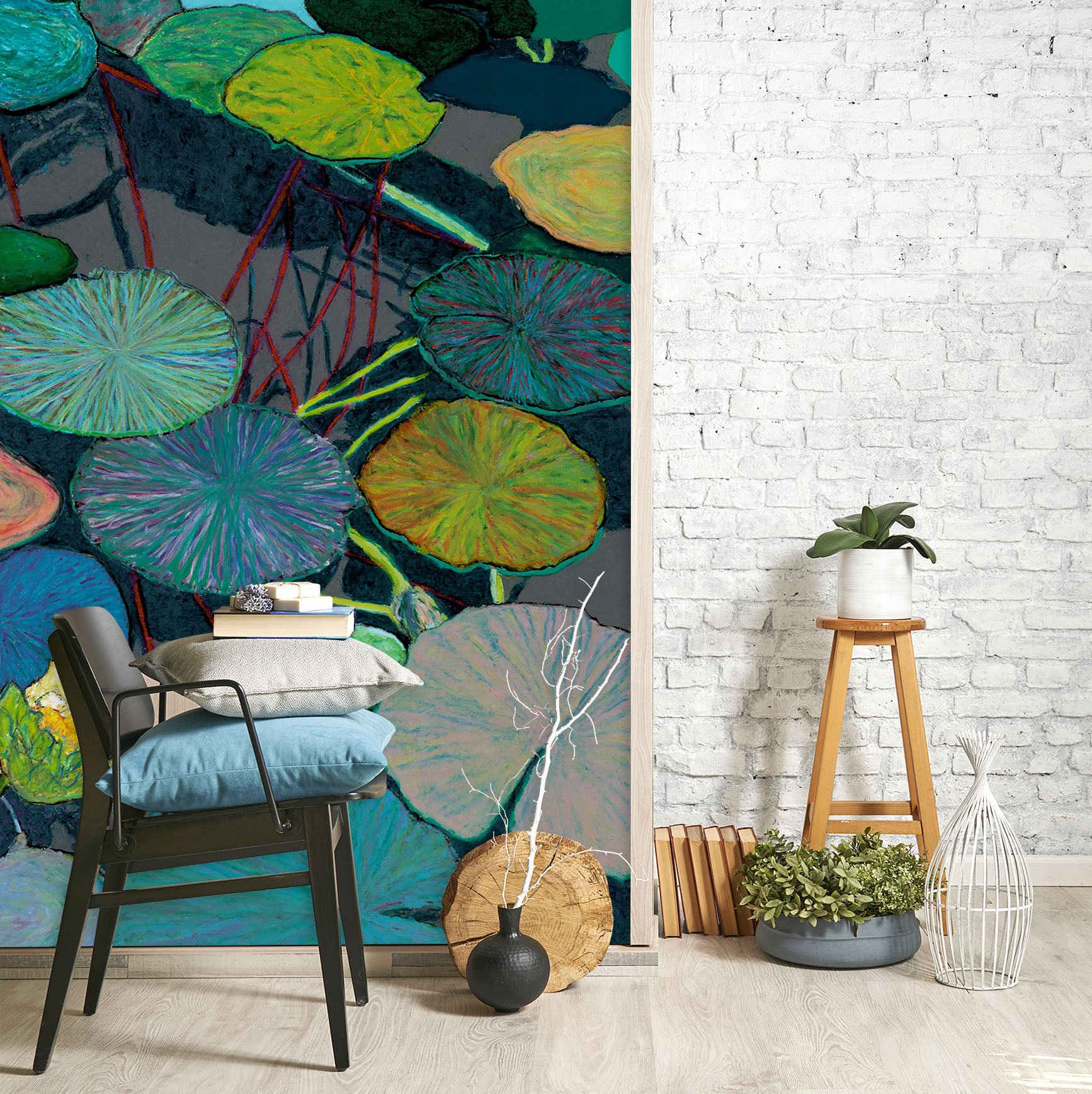 3D Lotus Leaf 1401 Allan P. Friedlander Wall Mural Wall Murals