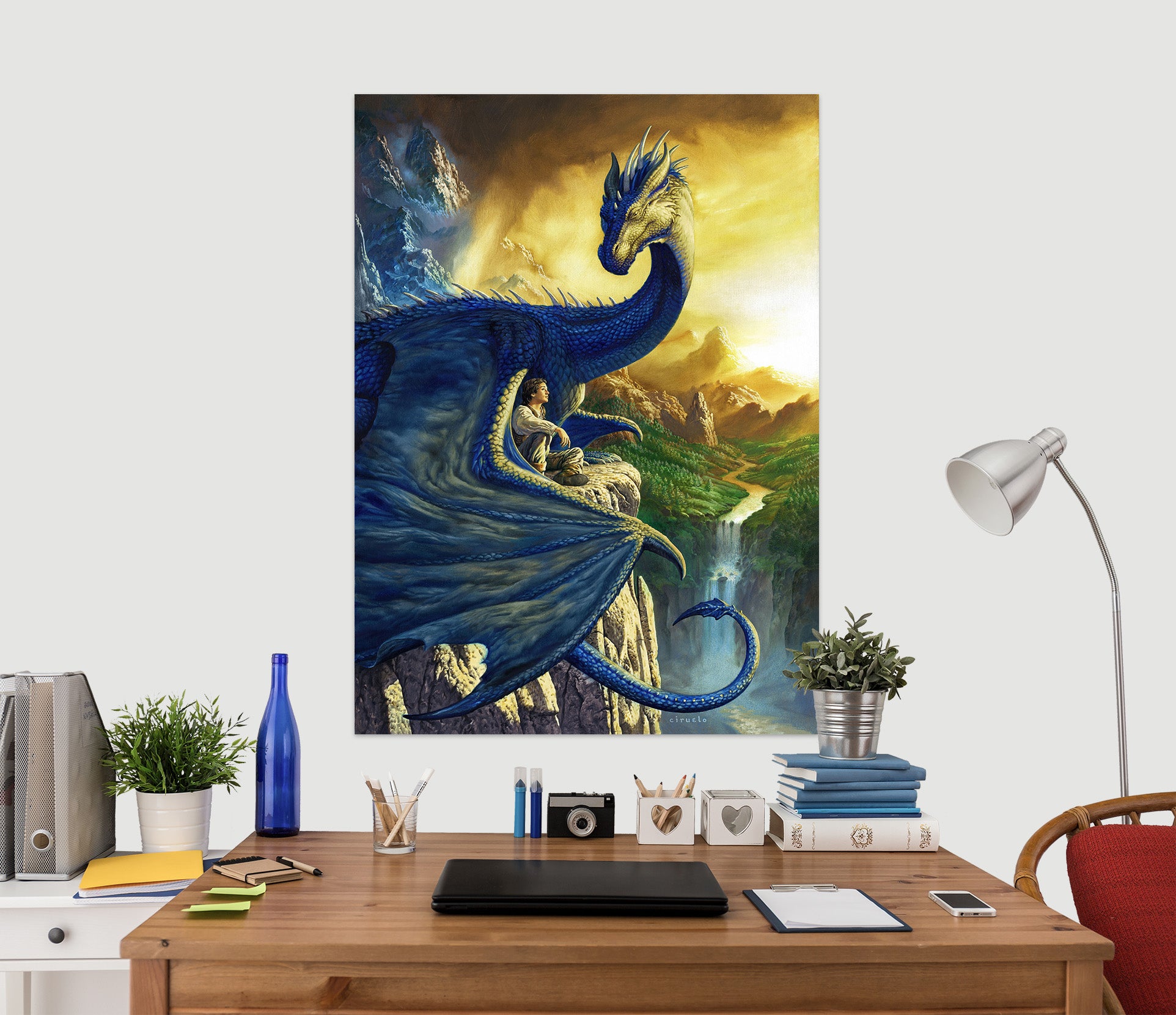 3D Big Dragon 8138 Ciruelo Wall Sticker