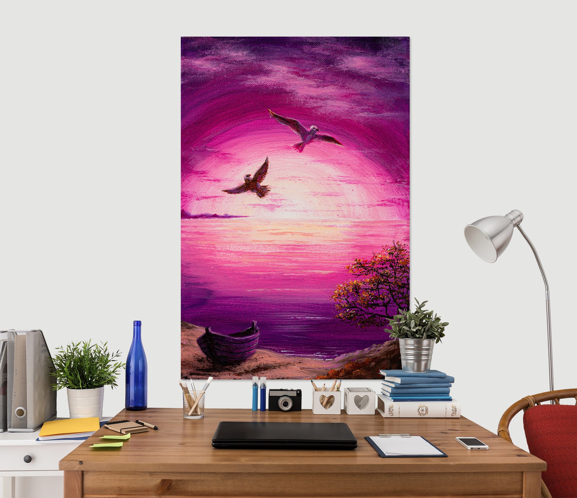 3D Pink Sky Eagle 1828 Marina Zotova Wall Sticker