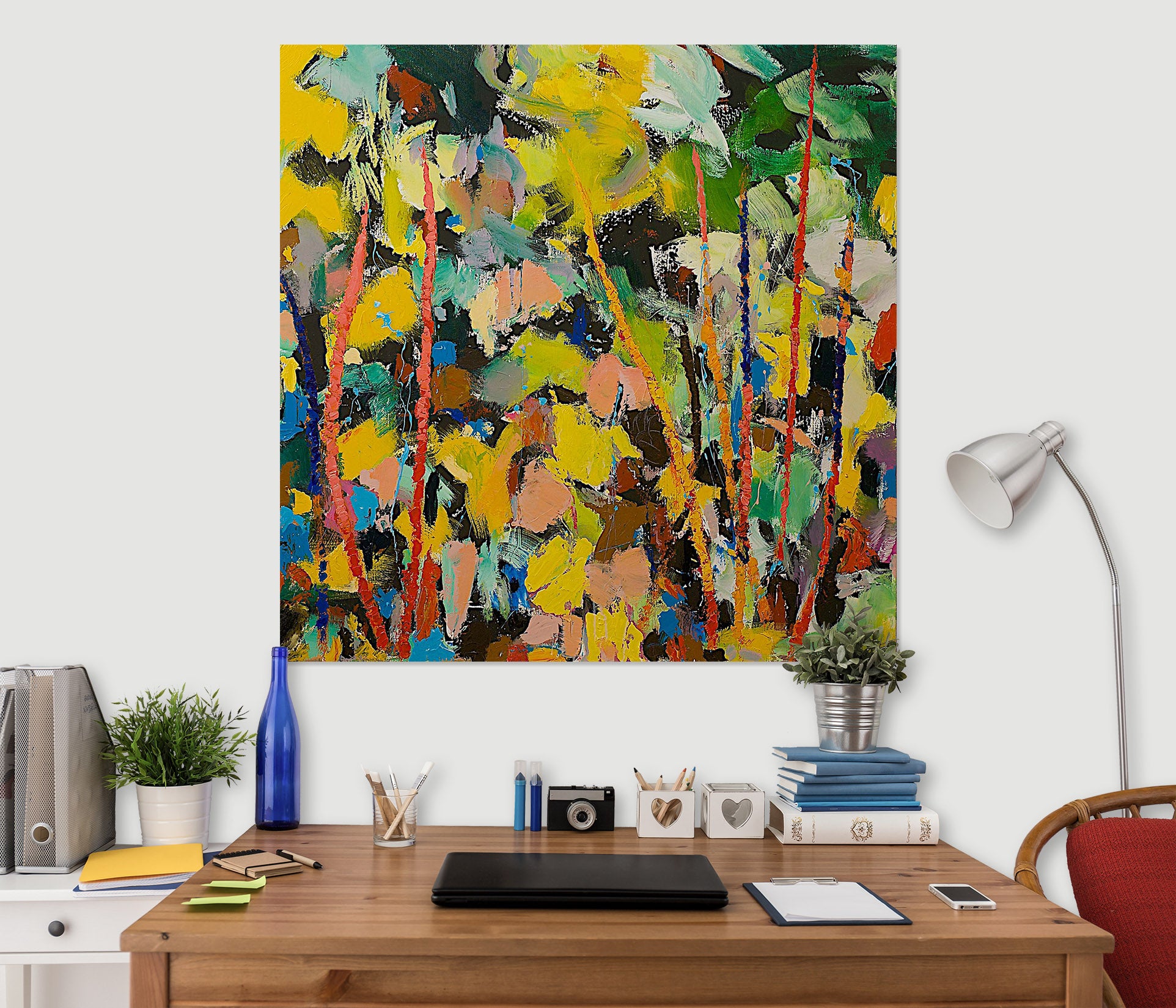 3D Yellow Leaves 152 Allan P. Friedlander Wall Sticker