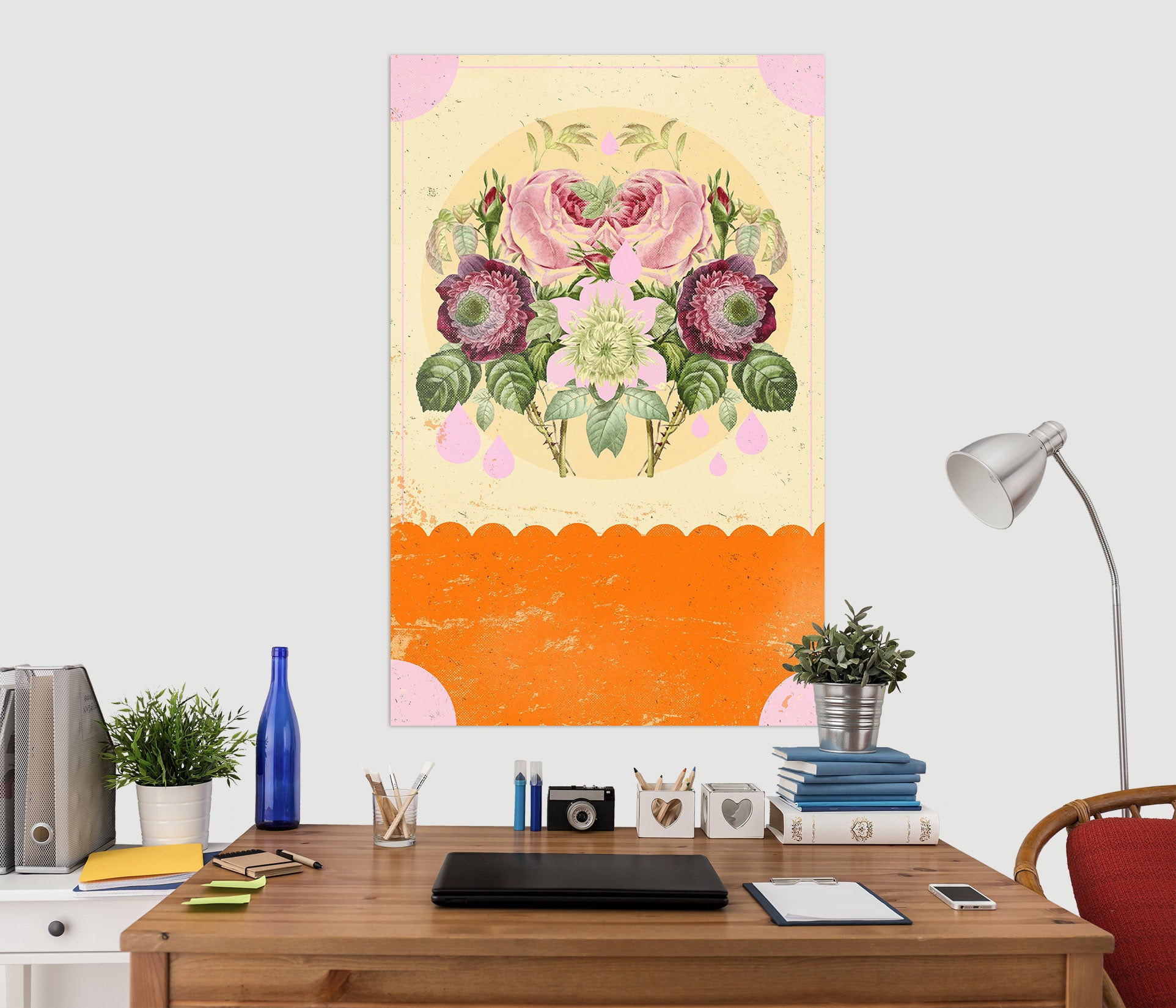 3D Flower Cluster 021 Showdeer Wall Sticker