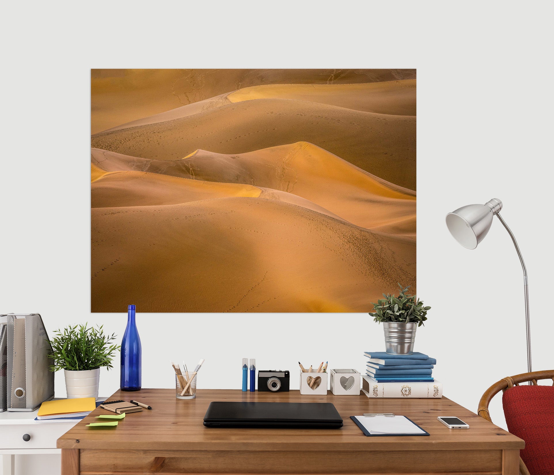 3D Gold Desert 179 Marco Carmassi Wall Sticker