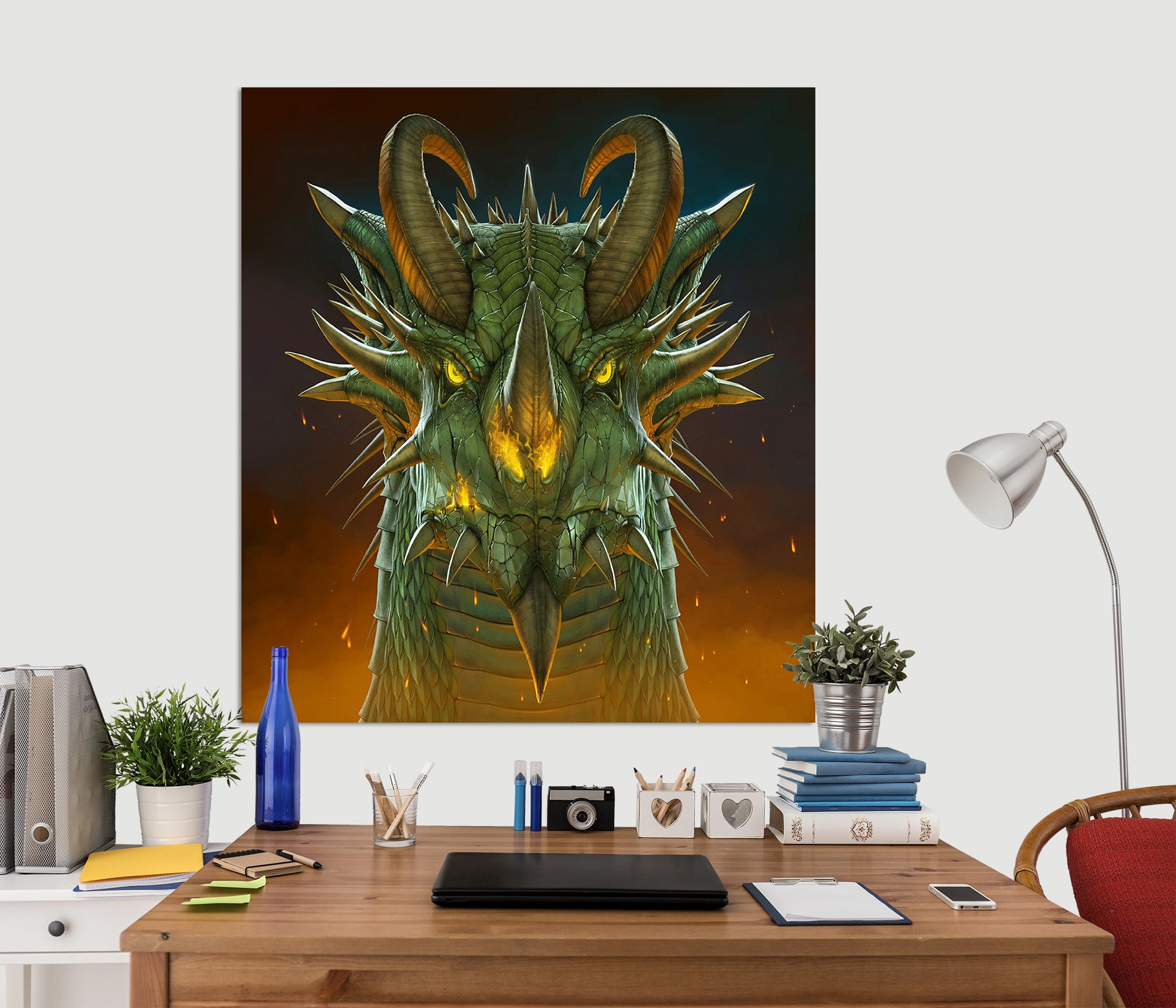 3D Dragon Portrait 034 Vincent Hie Wall Sticker