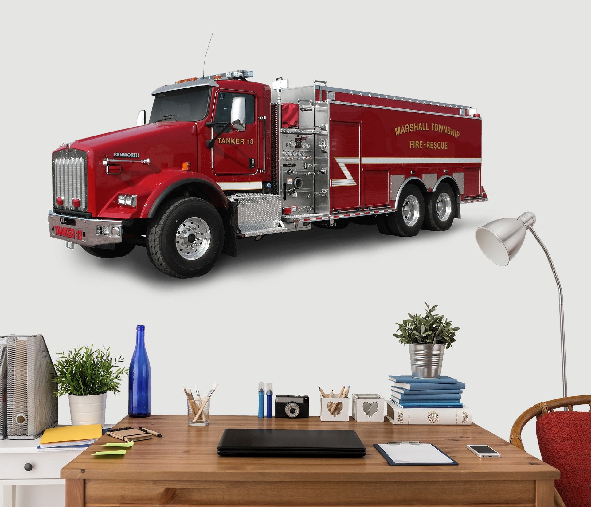 3D Fire Truck 0011 Vehicles Wallpaper AJ Wallpaper