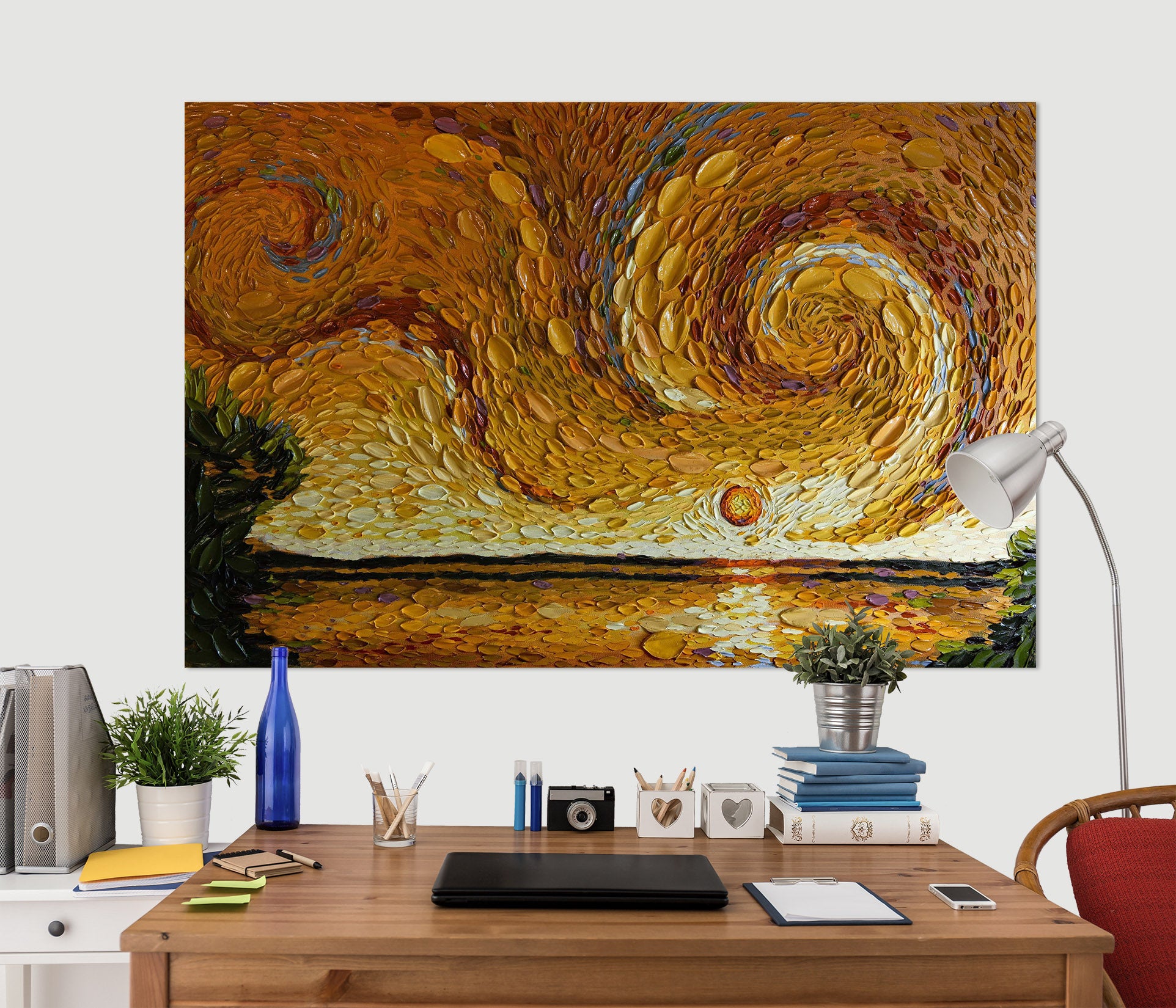 3D Wave Shell 018 Dena Tollefson Wall Sticker