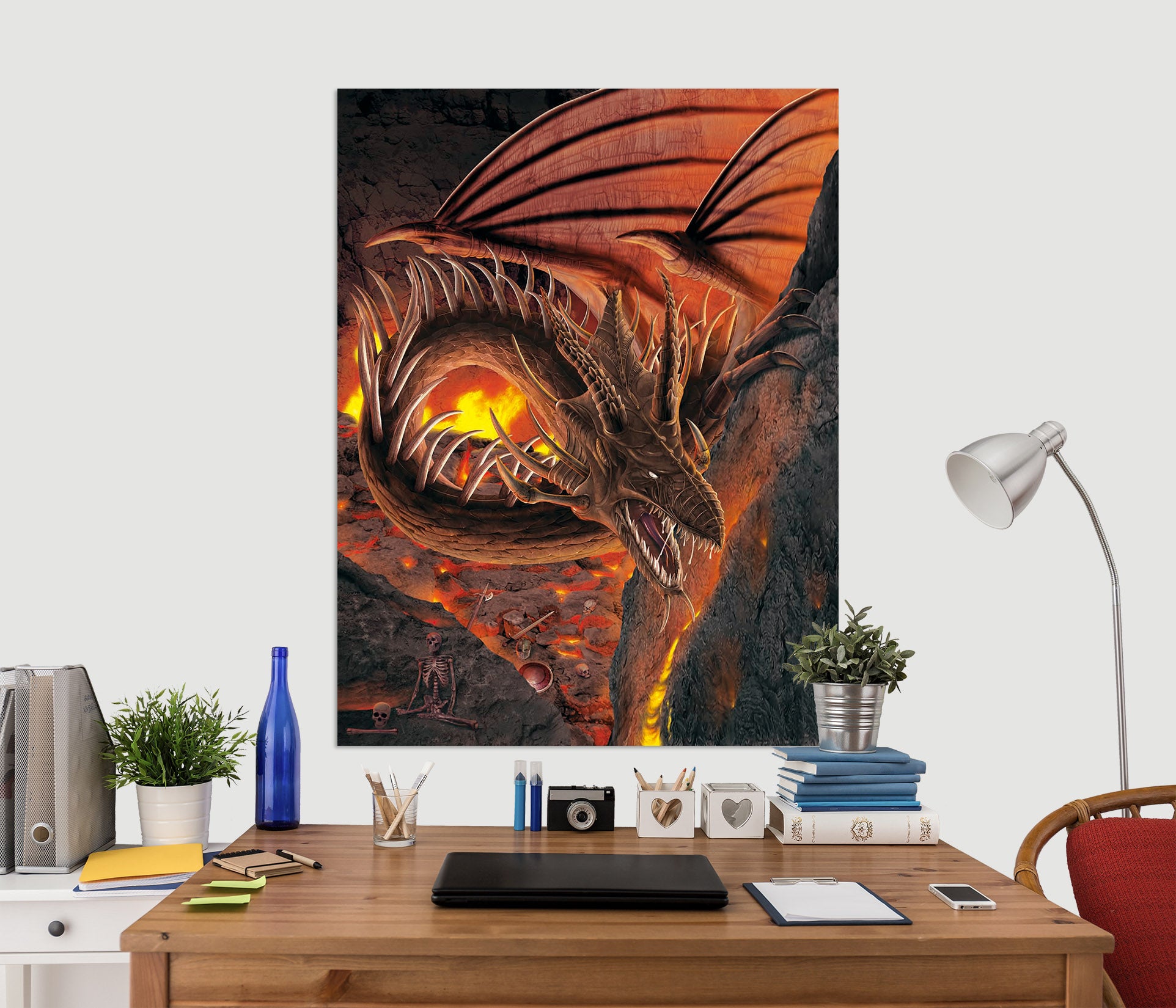 3D HellFire Dragon 042 Vincent Hie Wall Sticker