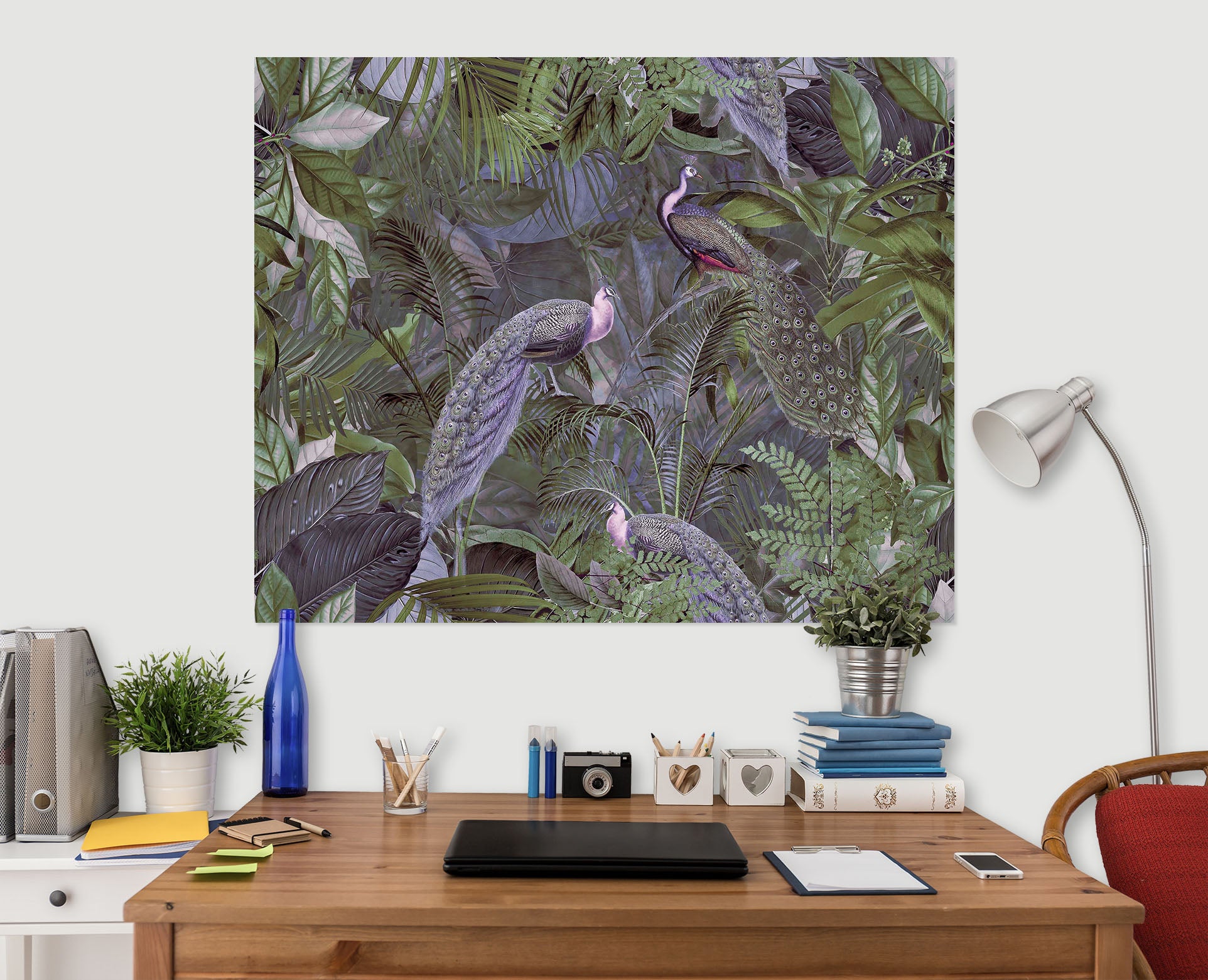 3D Green Peacock 112 Andrea haase Wall Sticker