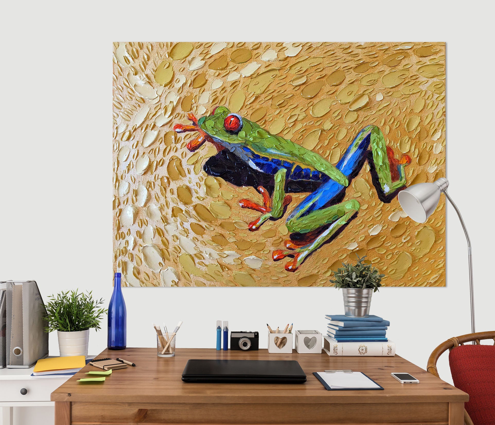 3D Toadly Awesome Frog 035 Dena Tollefson Wall Sticker