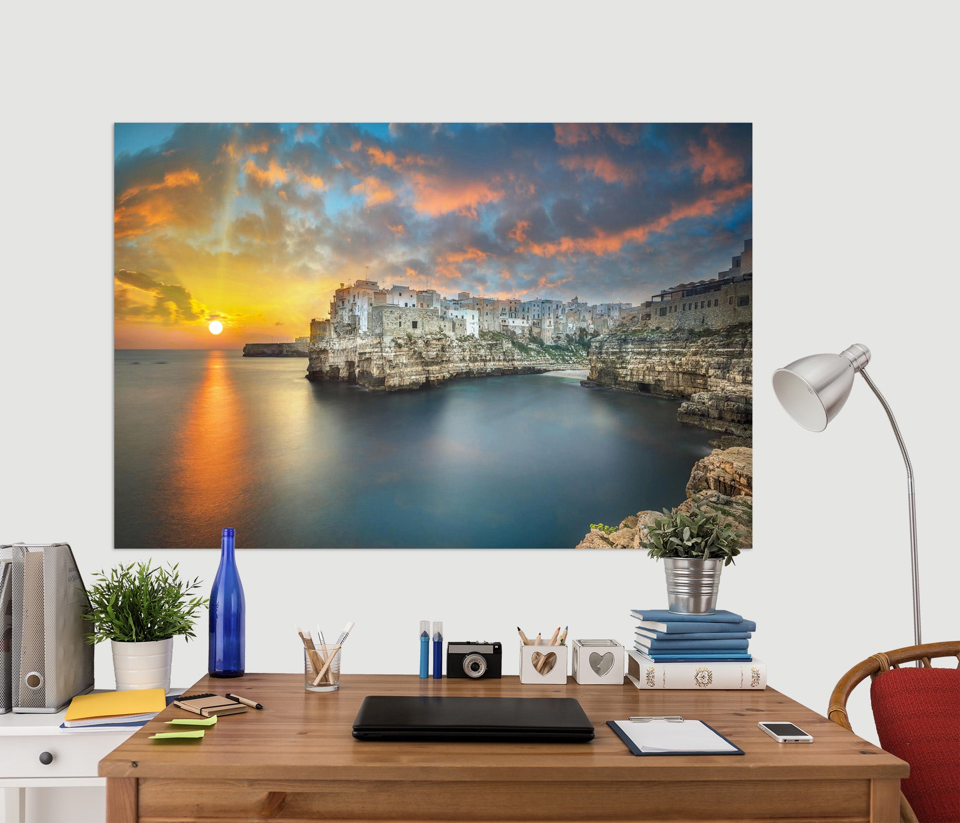 3D Sunset City 119 Marco Carmassi Wall Sticker