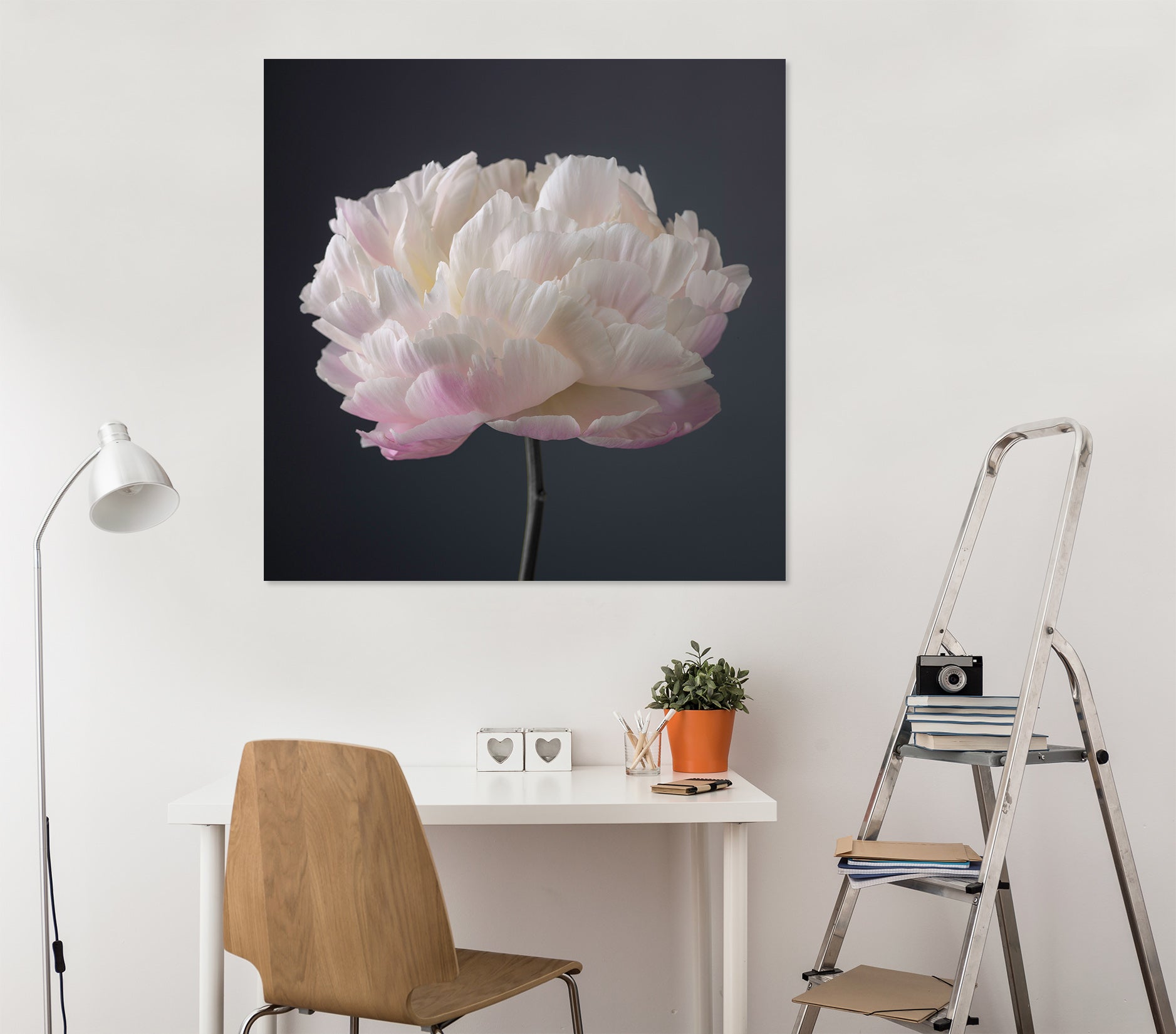 3D White Flowers 024 Assaf Frank Wall Sticker