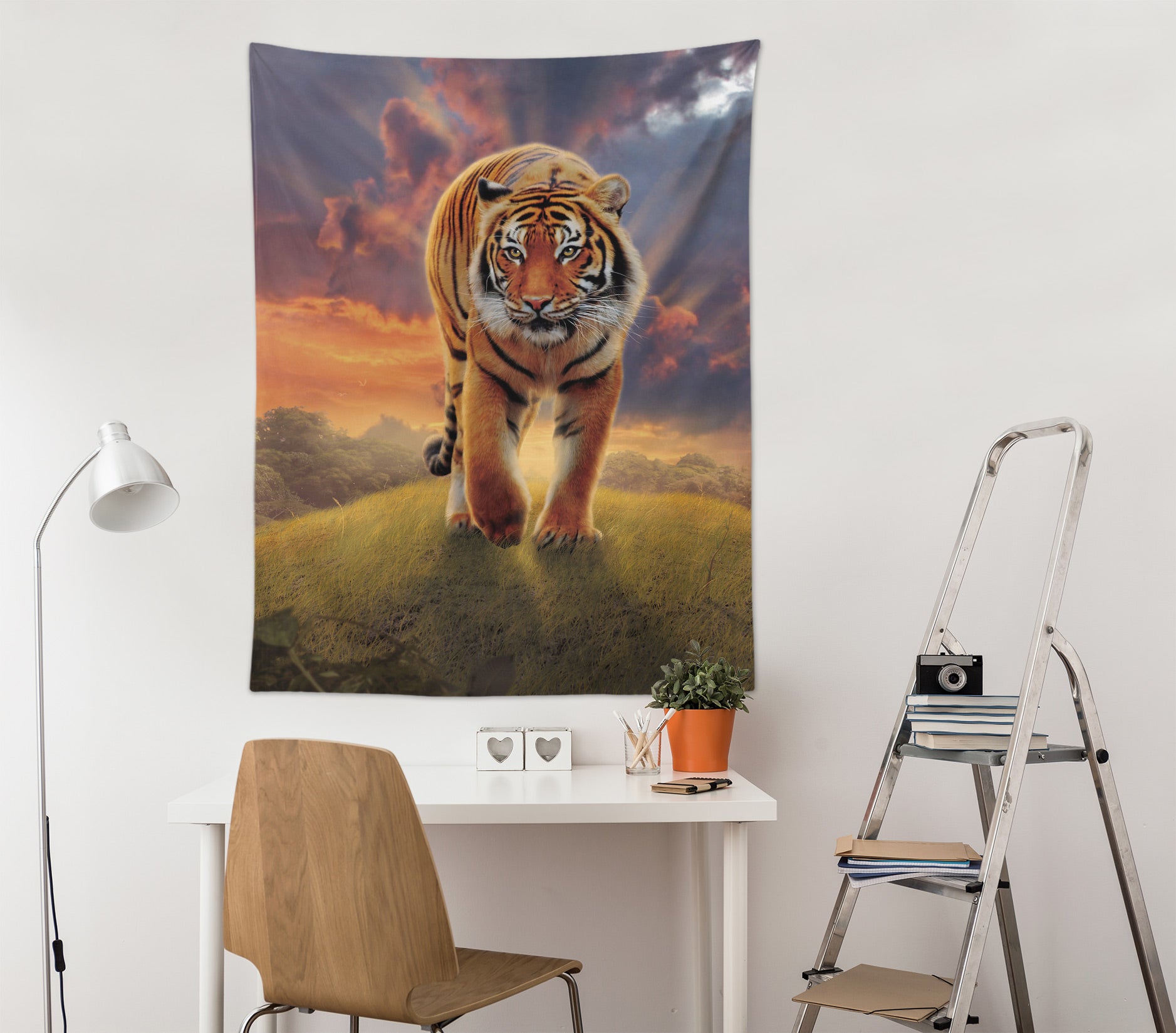 3D Lawn Tiger 11727 Vincent Tapestry Hanging Cloth Hang