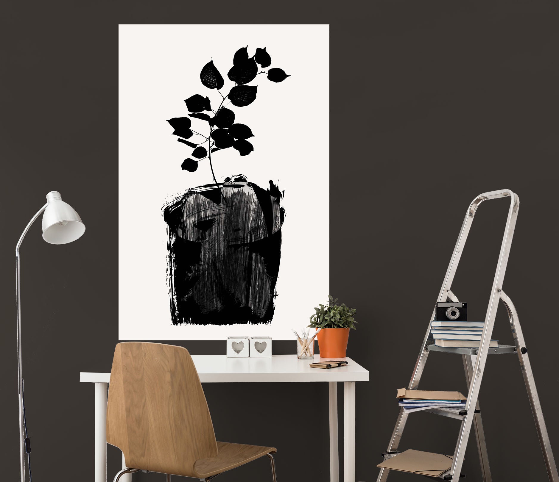 3D Black Tree 208 Boris Draschoff Wall Sticker