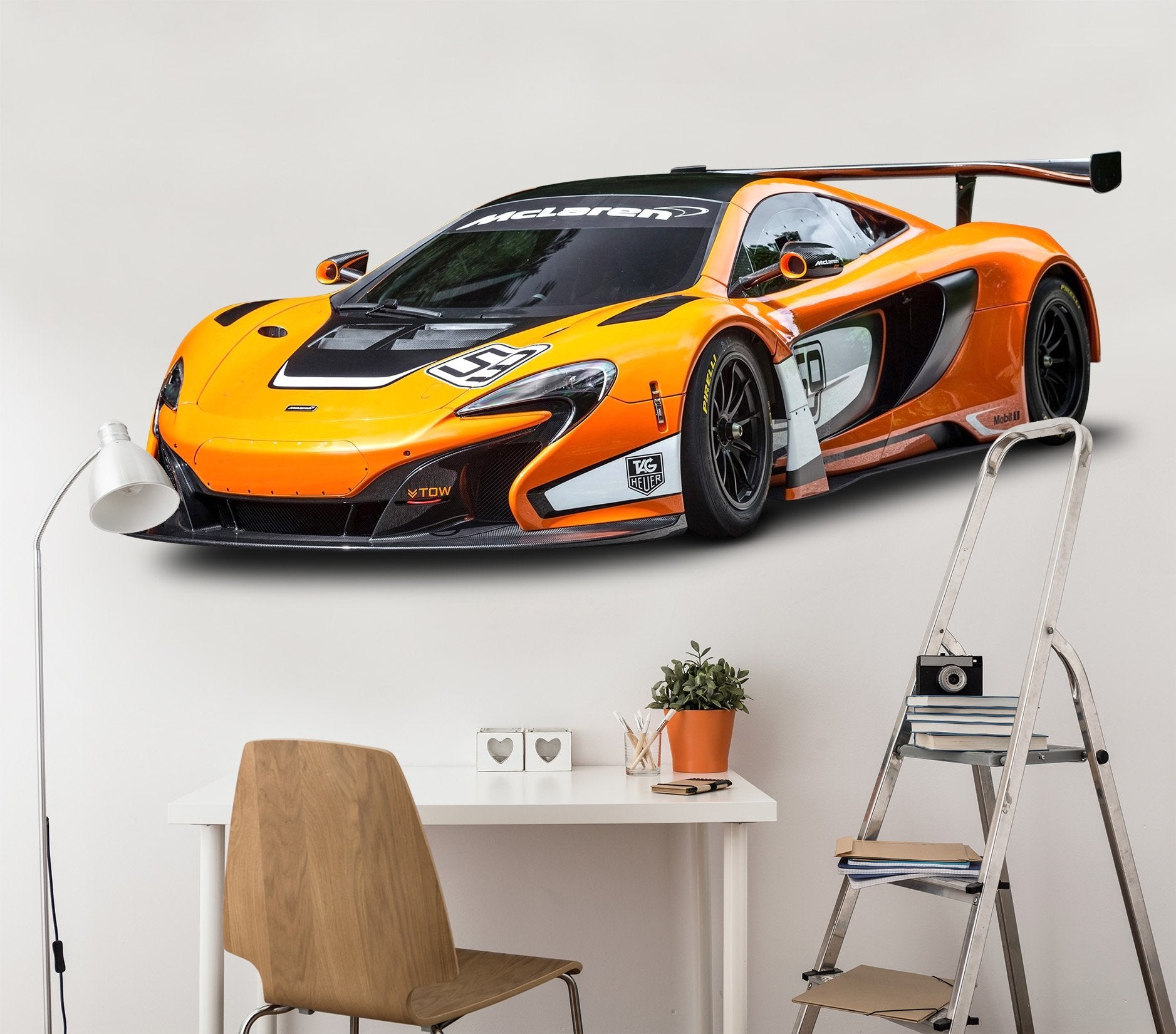 3D McLaren Yellow 0192 Vehicles Wallpaper AJ Wallpaper
