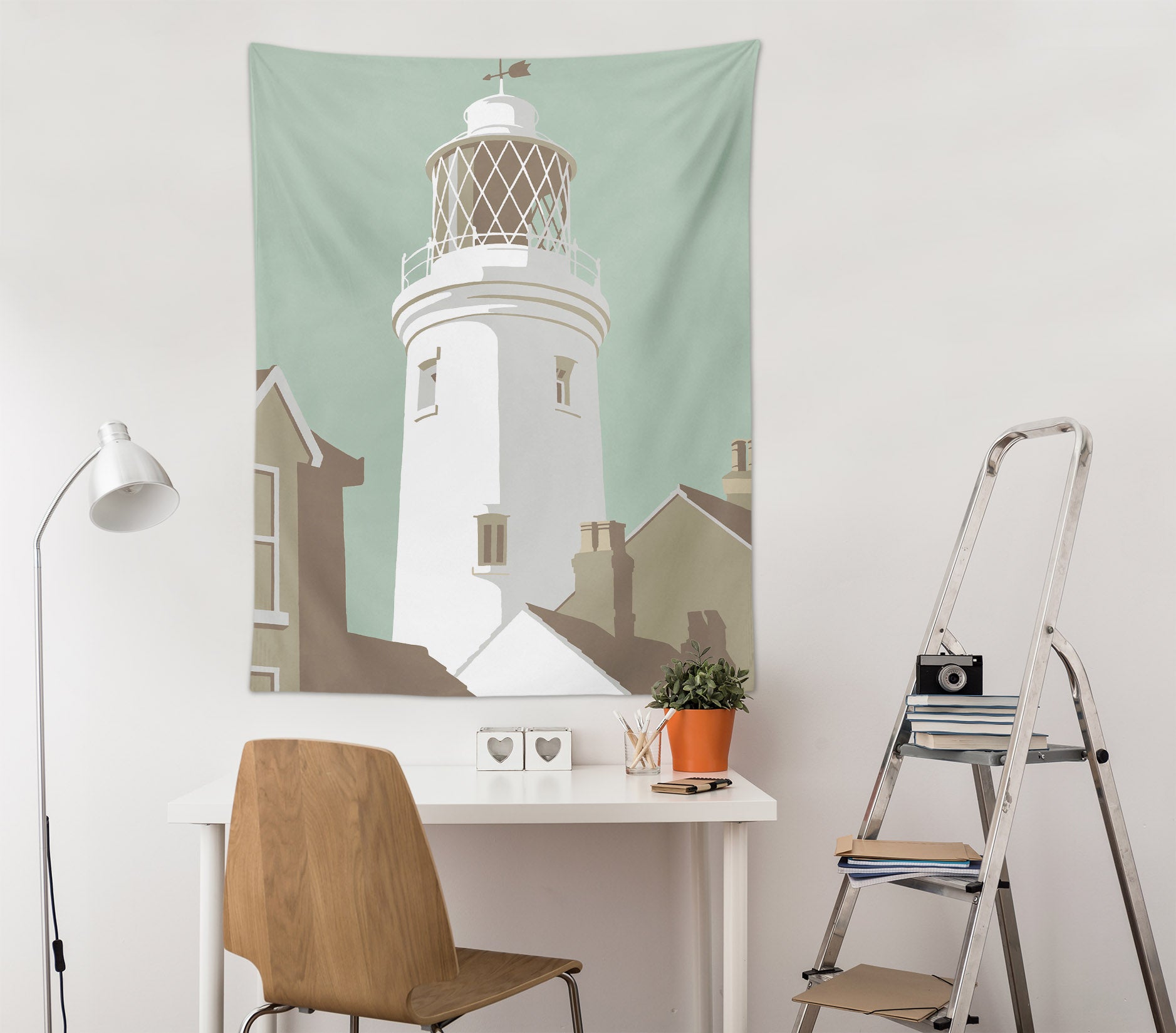 3D White Building 5382 Steve Read Tapestry Hanging Cloth Hang