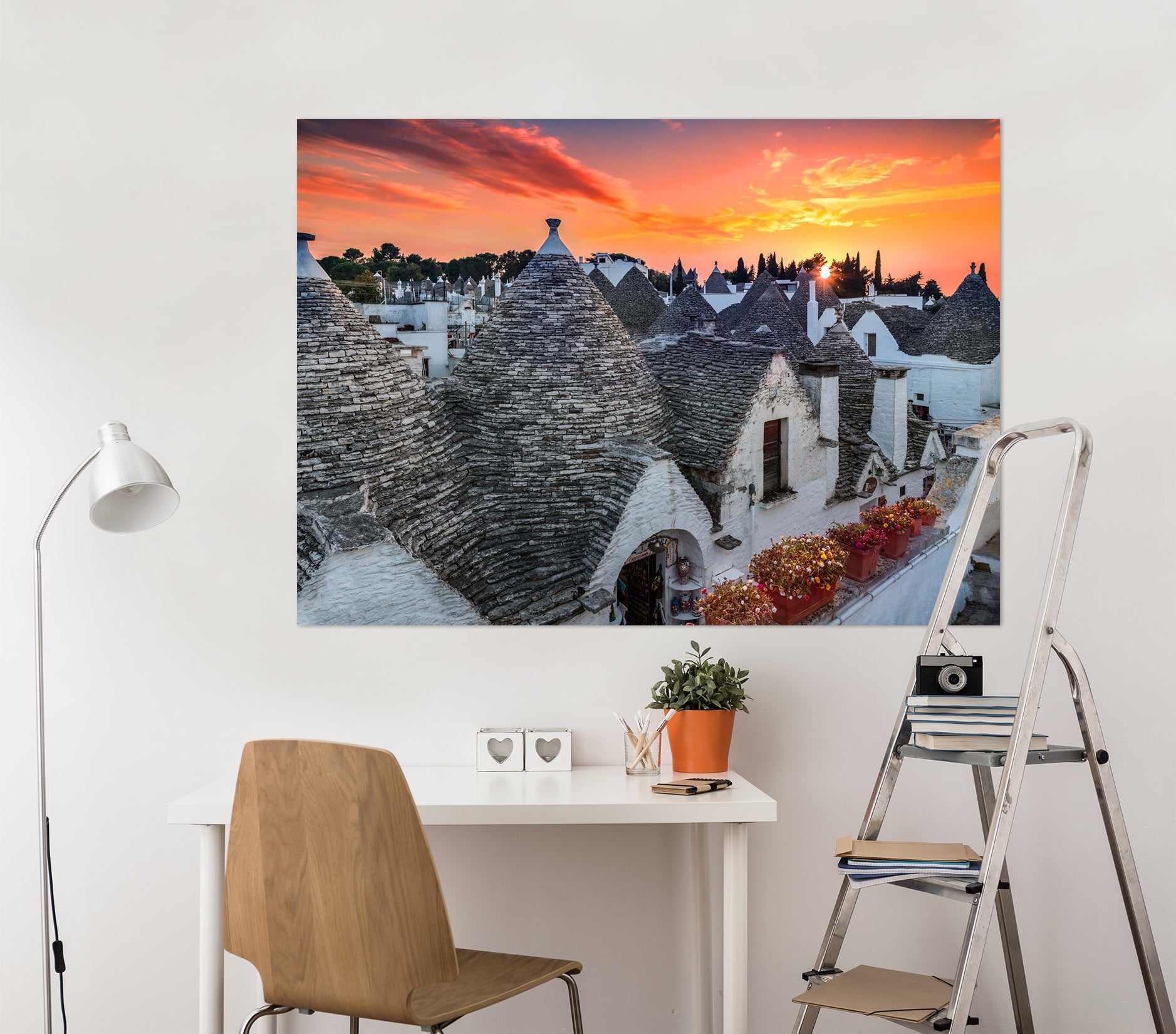 3D Snow Village 120 Marco Carmassi Wall Sticker