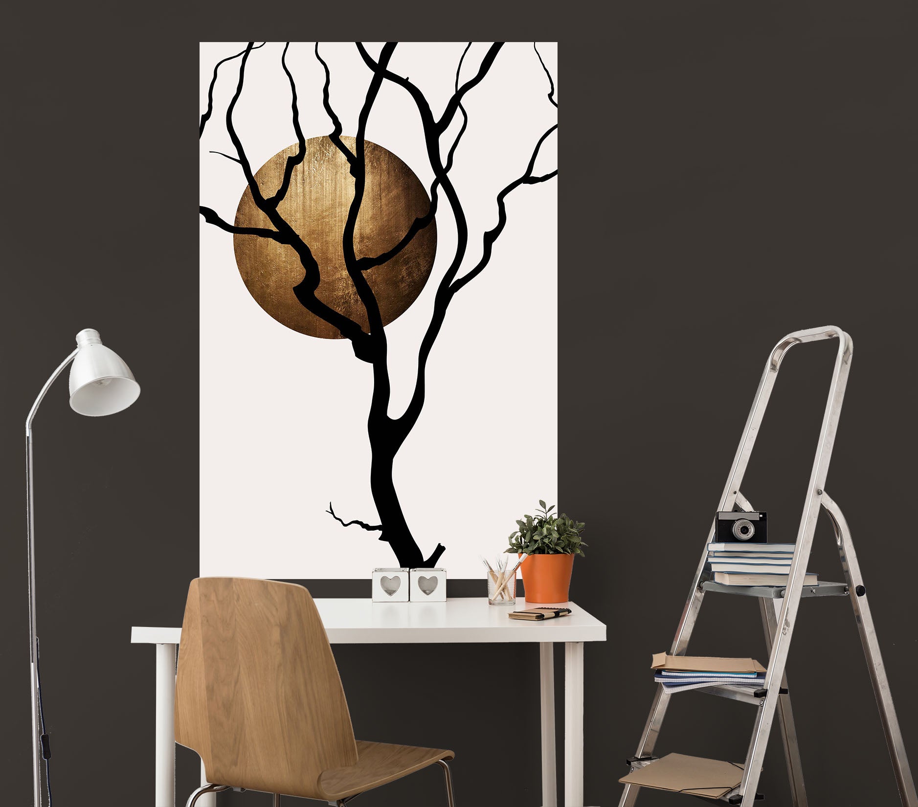 3D Twig Moon 187 Boris Draschoff Wall Sticker