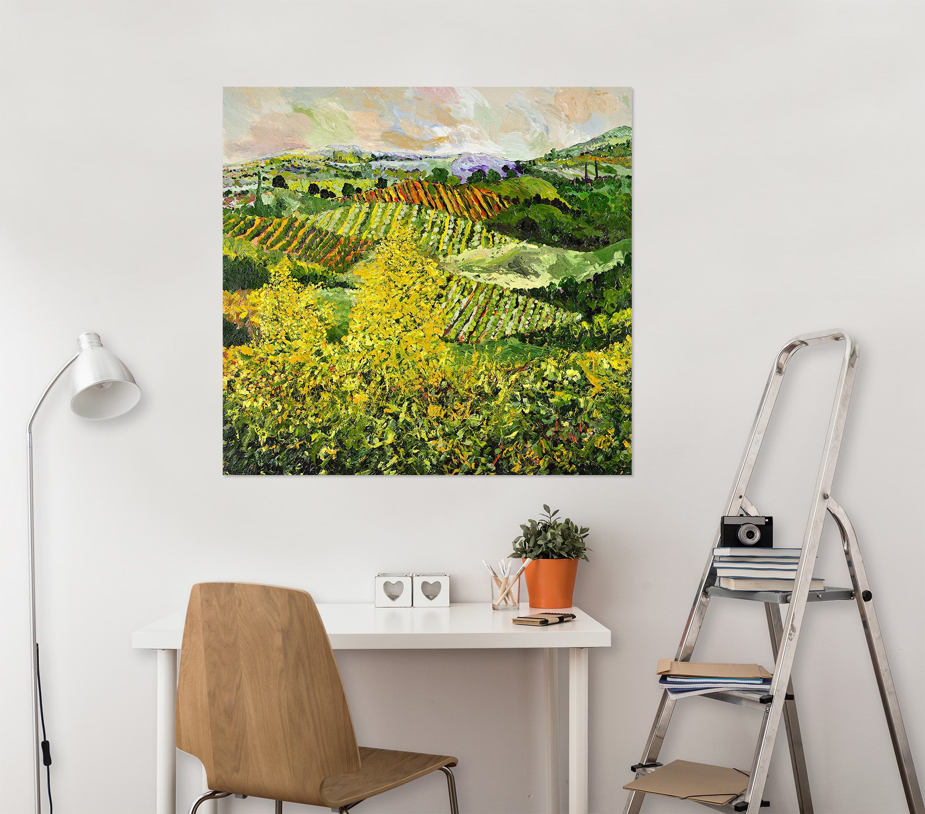 3D Yellow Trees 133 Allan P. Friedlander Wall Sticker