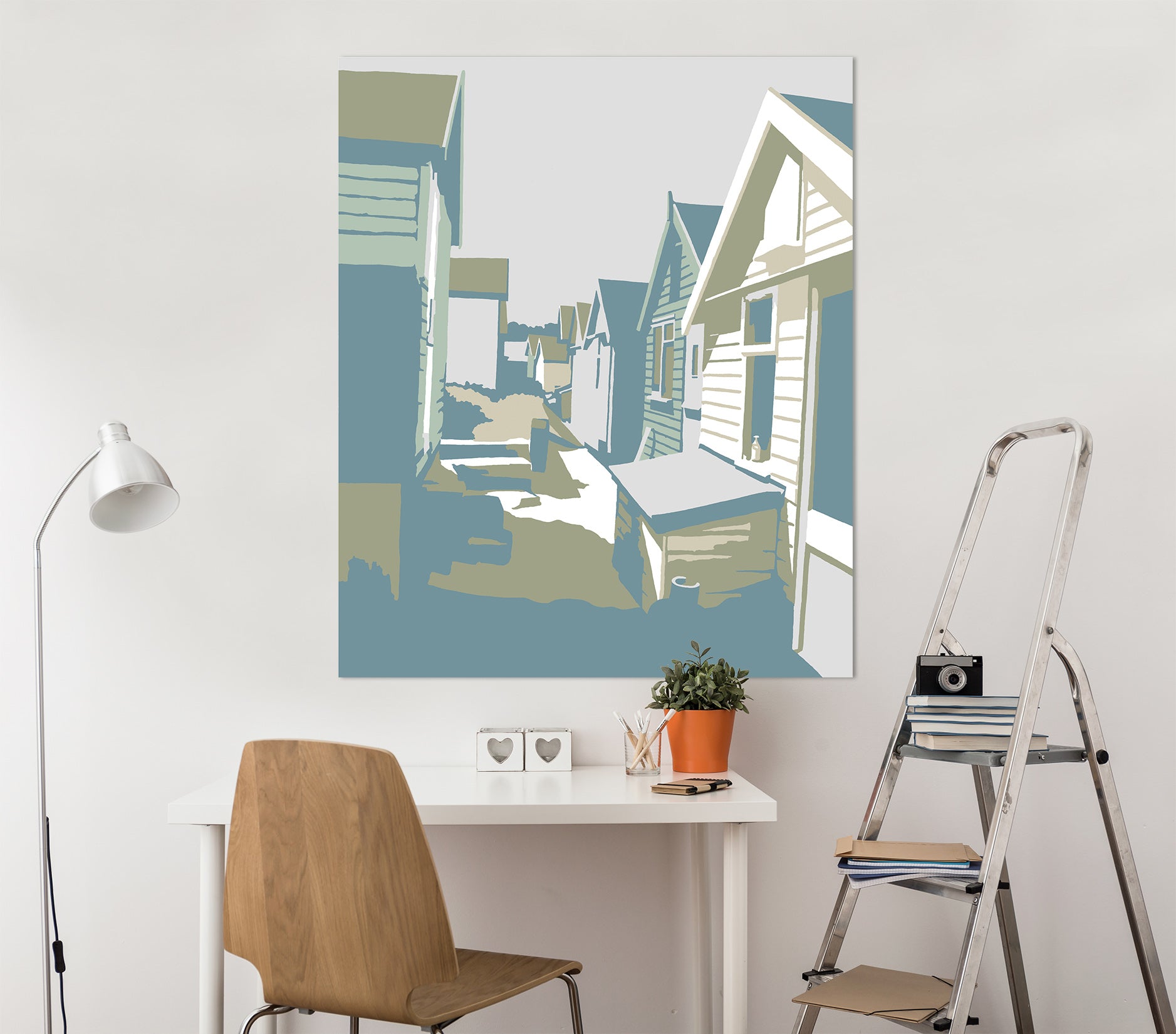 3D Mudeford Beach Huts 036 Steve Read Wall Sticker