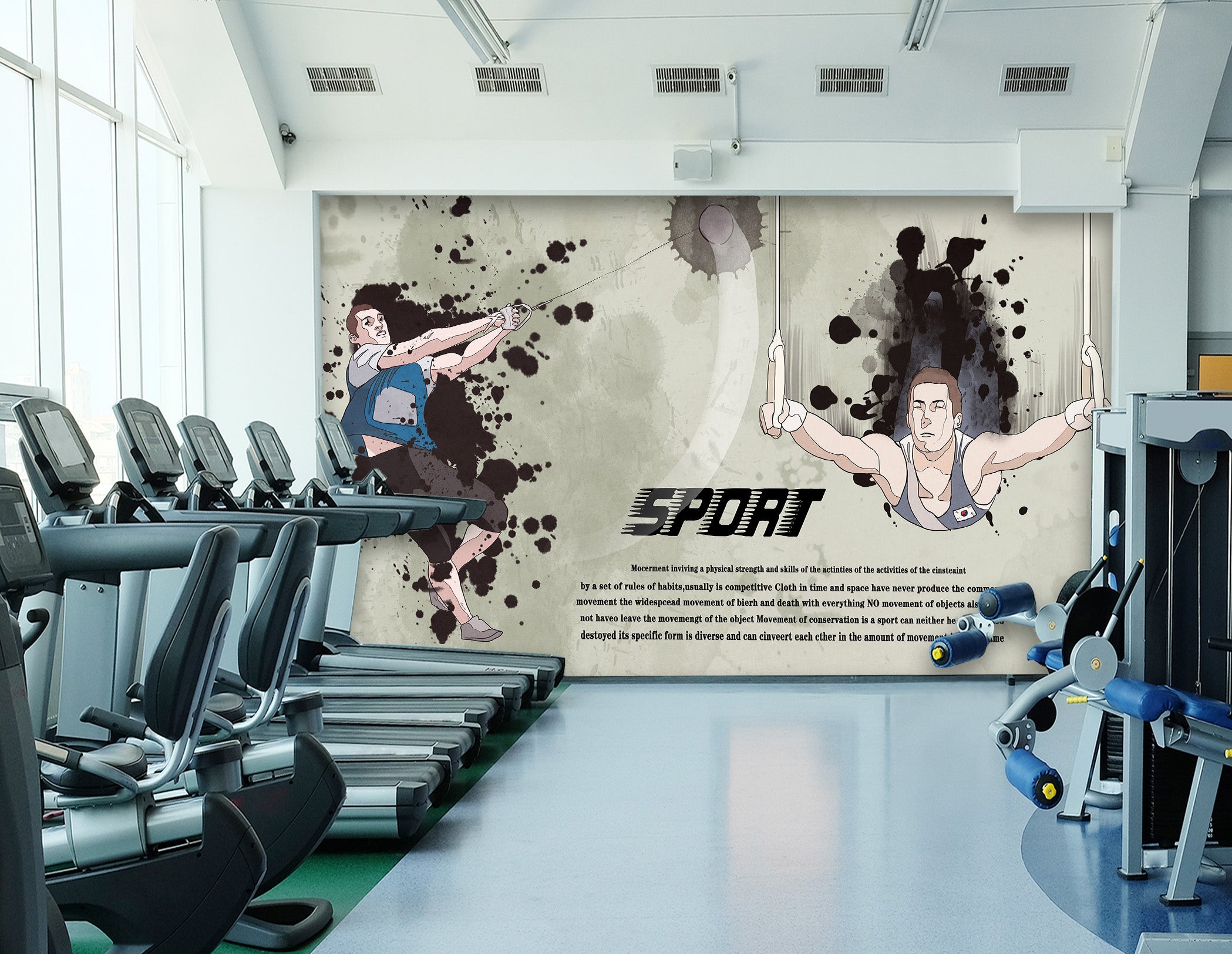3D Fitness Boy 216 Wall Murals