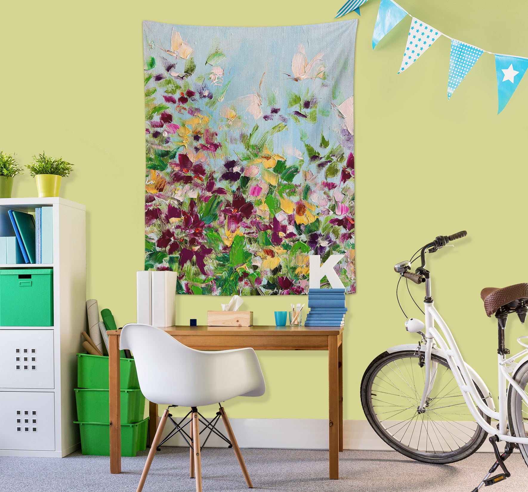 3D Blue Petals 3692 Skromova Marina Tapestry Hanging Cloth Hang