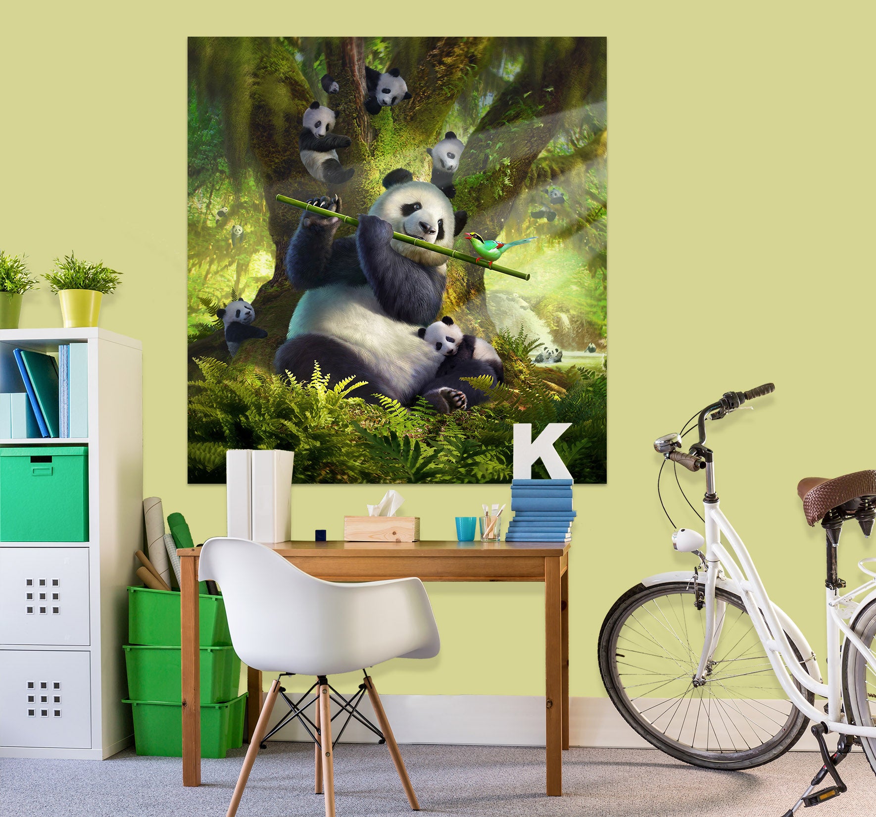 3D Panda Bear 018 Jerry LoFaro Wall Sticker