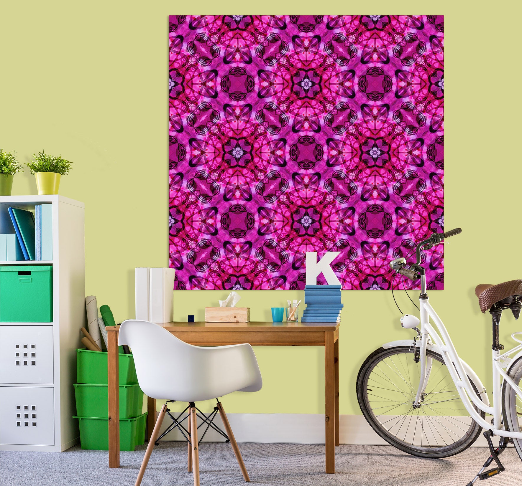 3D Purple Pattern 007 Shandra Smith Wall Sticker