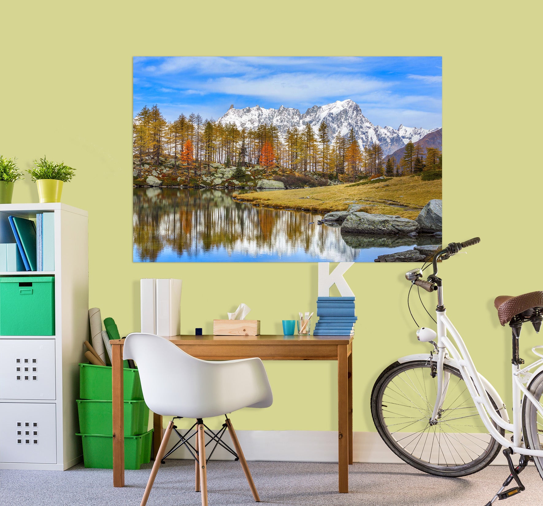 3D Valley Lake 182 Marco Carmassi Wall Sticker