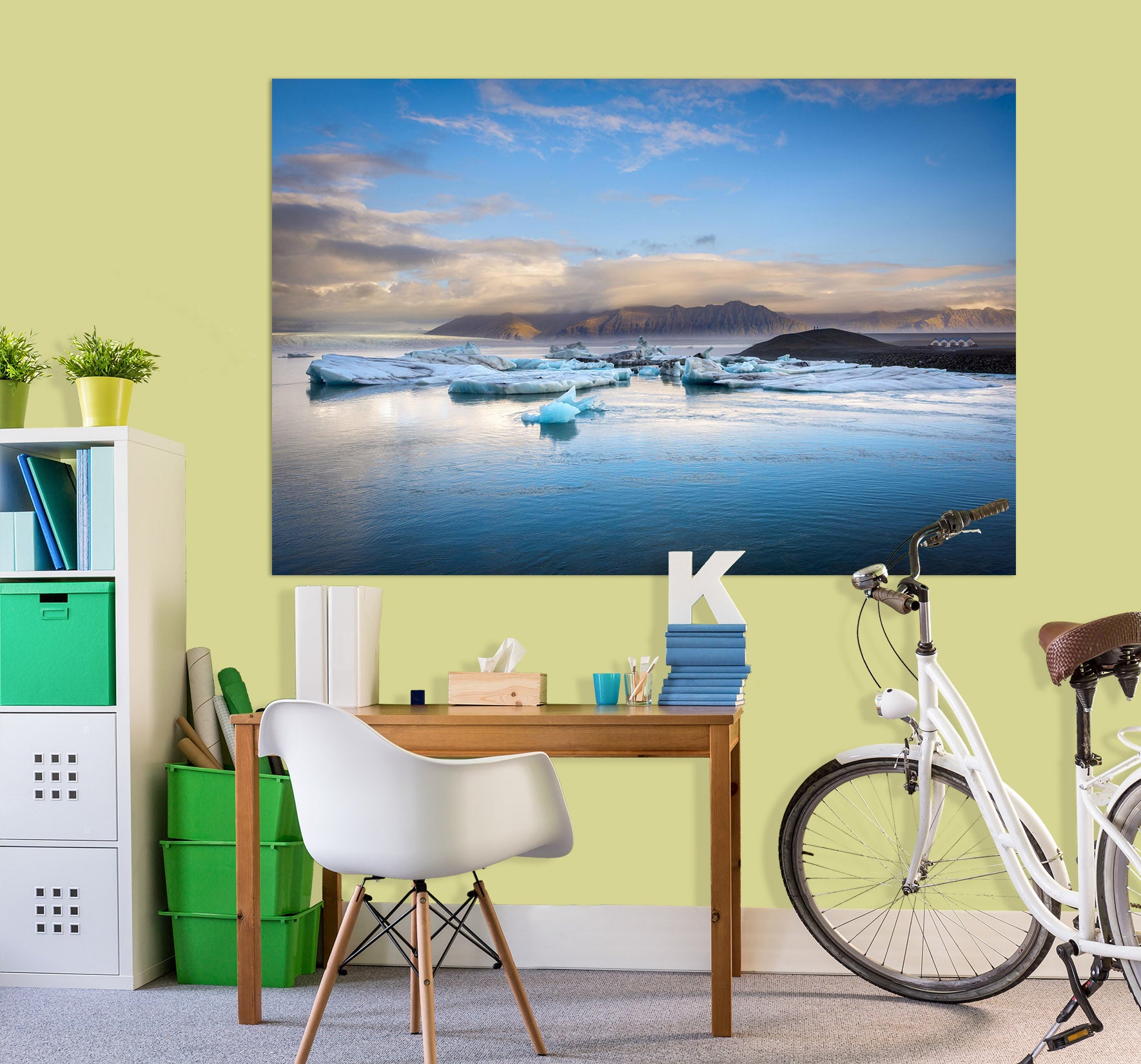 3D Blue Glacier 176 Marco Carmassi Wall Sticker