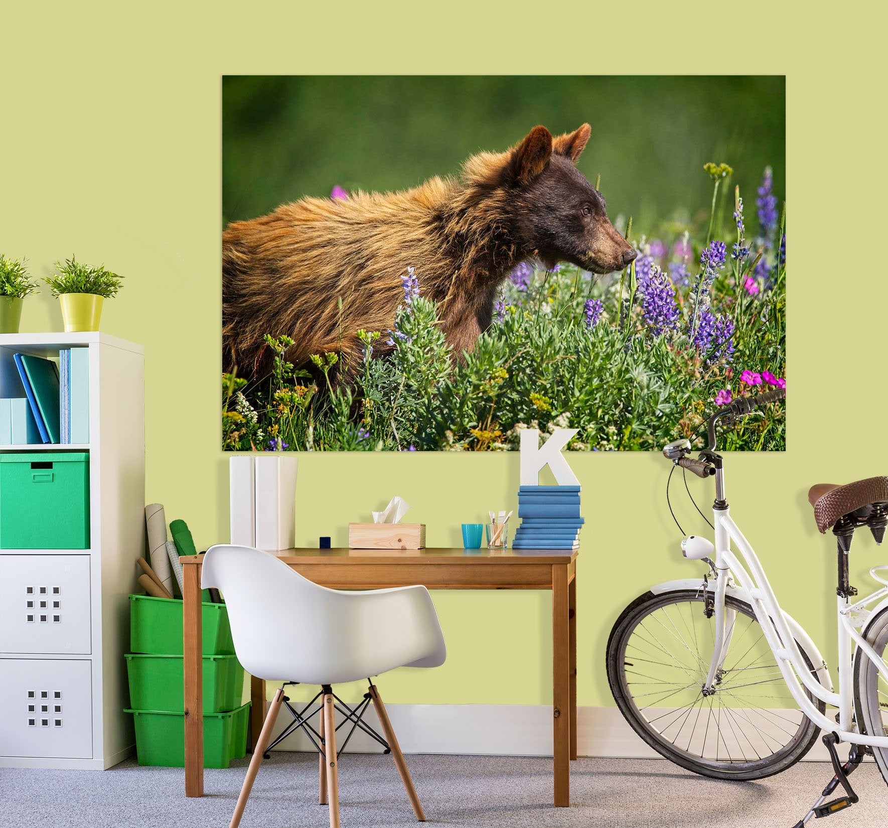 3D Bear Cub 003 Kathy Barefield Wall Sticker Wallpaper AJ Wallpaper 2