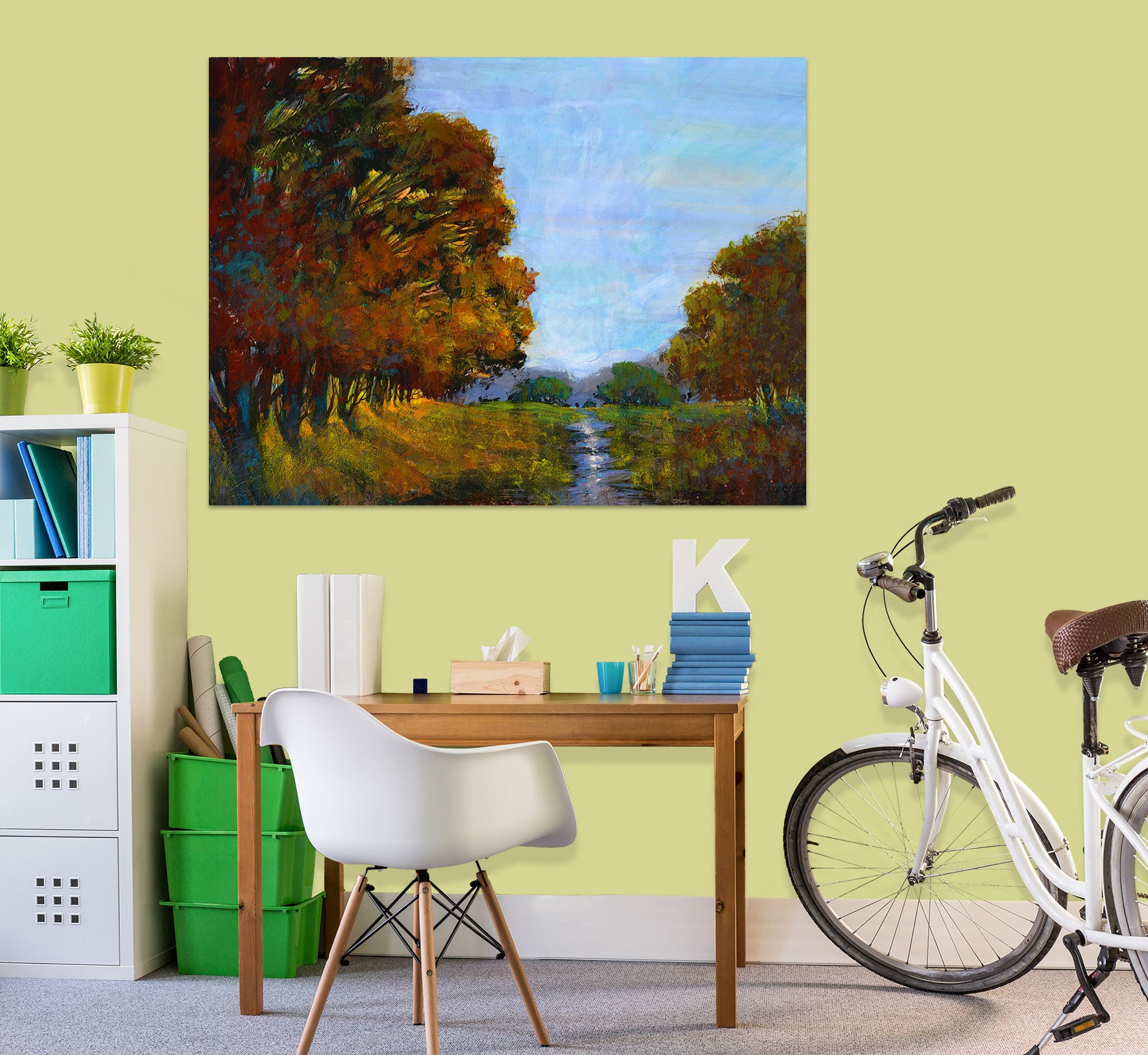 3D Forest Stream 013 Michael Tienhaara Wall Sticker