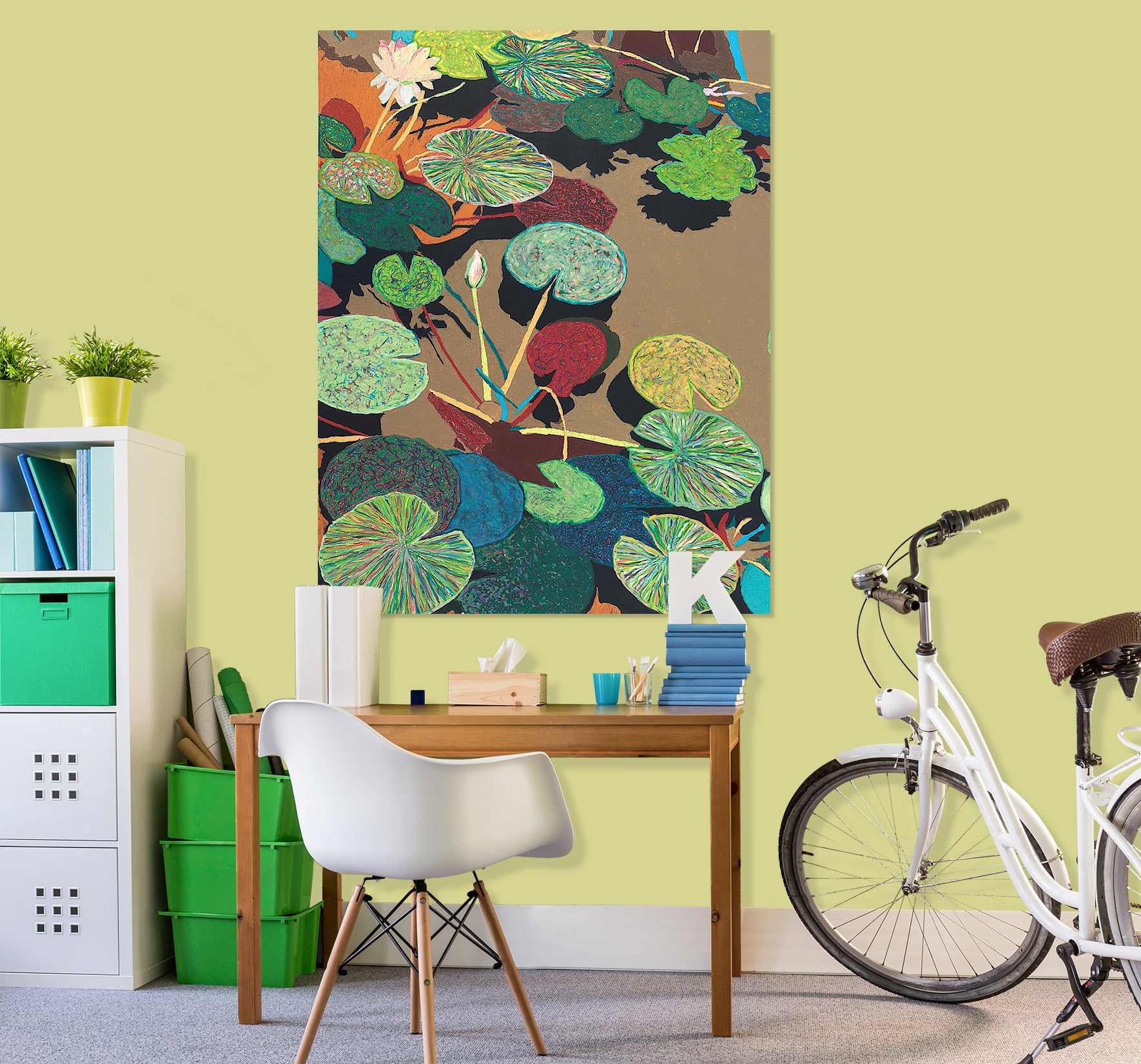 3D Lotus Pond 298 Allan P. Friedlander Wall Sticker