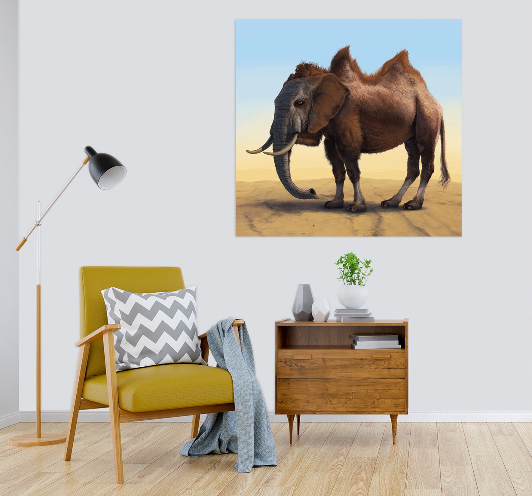 3D Elephant 001 Vincent Hie Wall Sticker