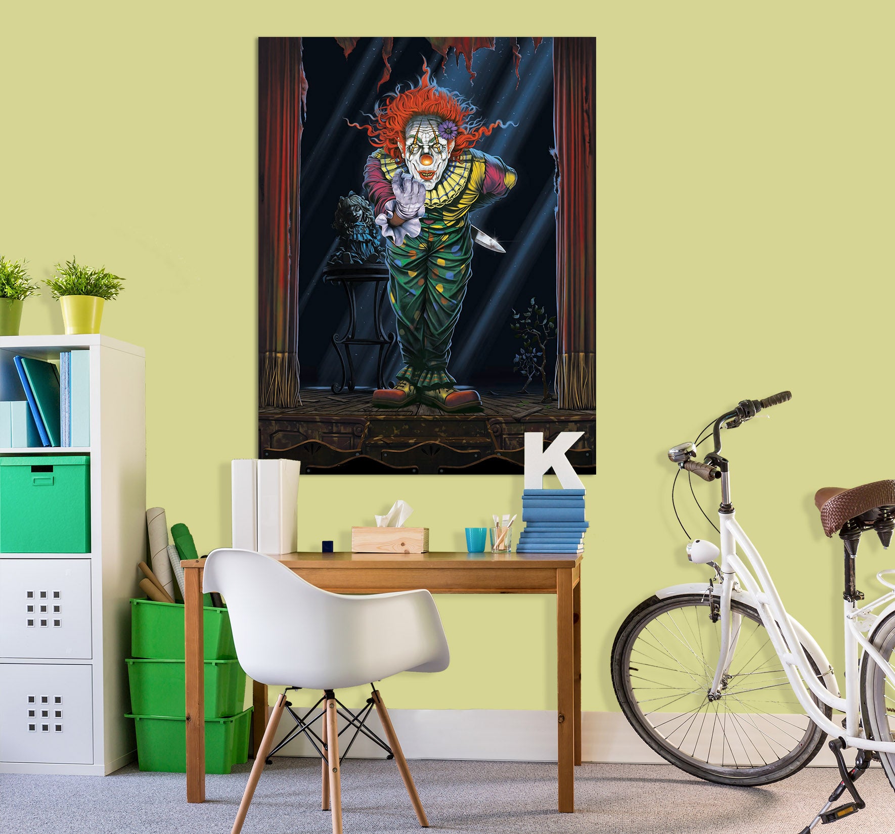 3D Surprise Clown 077 Vincent Hie Wall Sticker