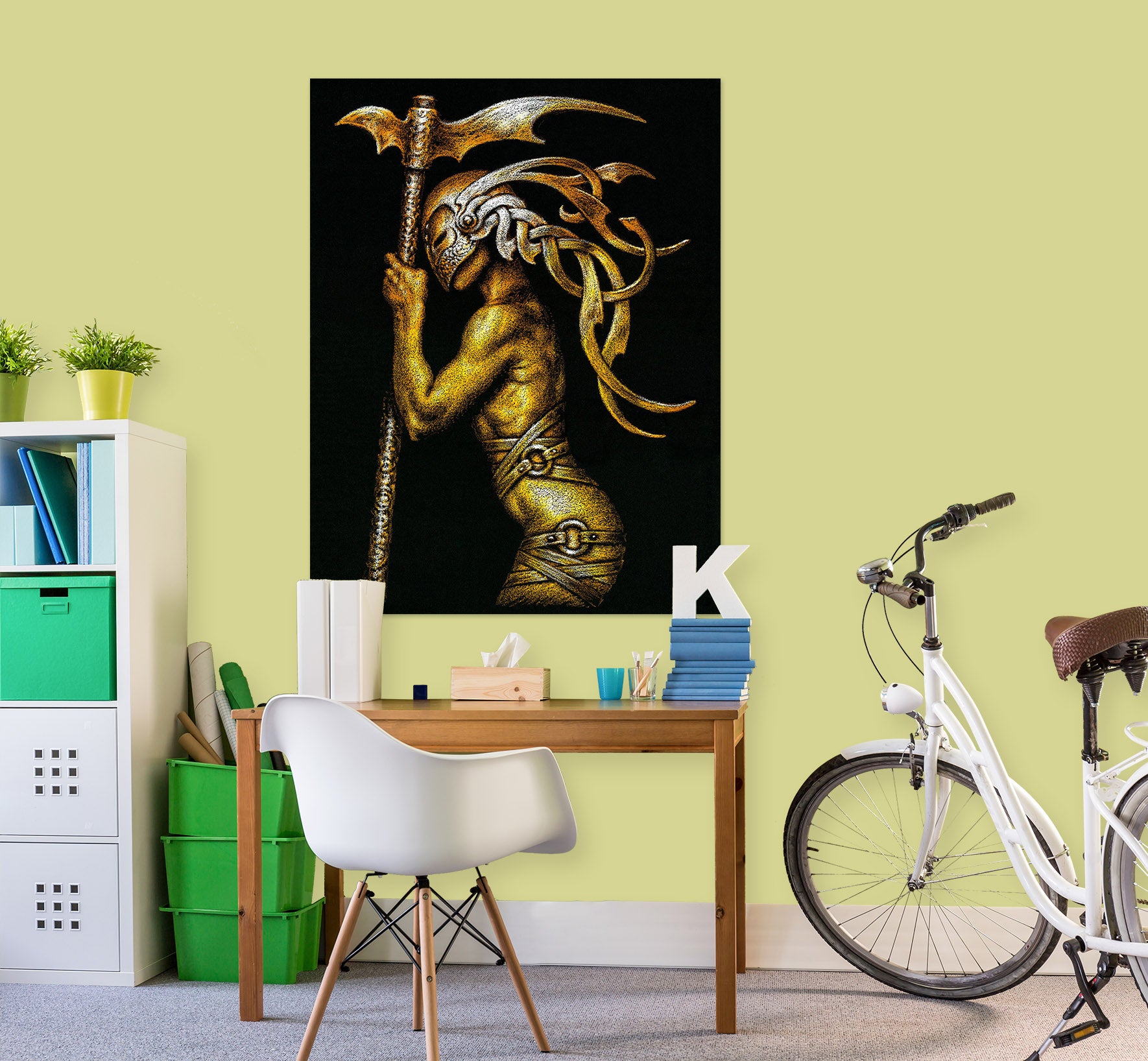 3D Weapon Mask Male 8117 Ciruelo Wall Sticker