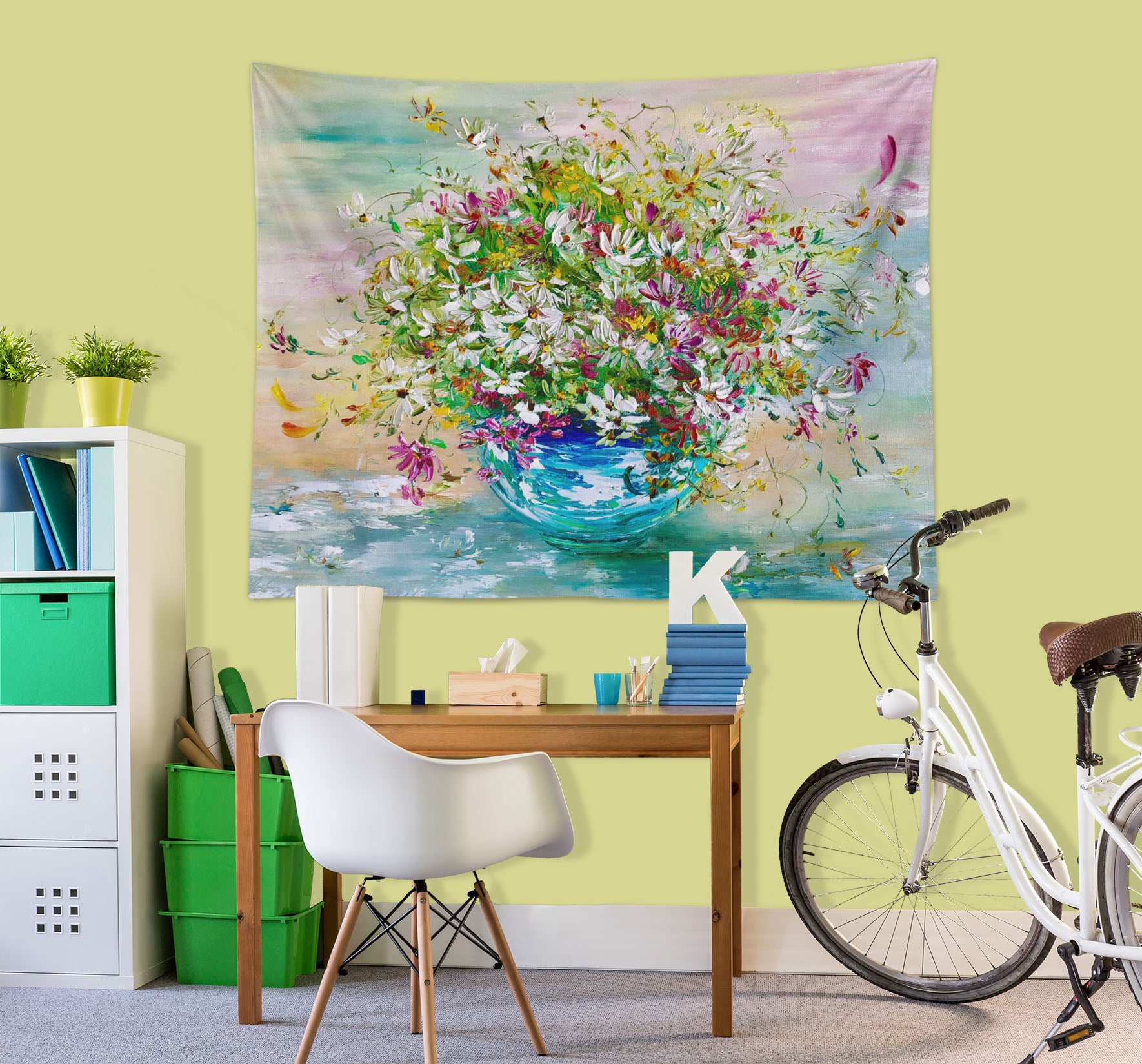 3D Colorful Vase 3665 Skromova Marina Tapestry Hanging Cloth Hang