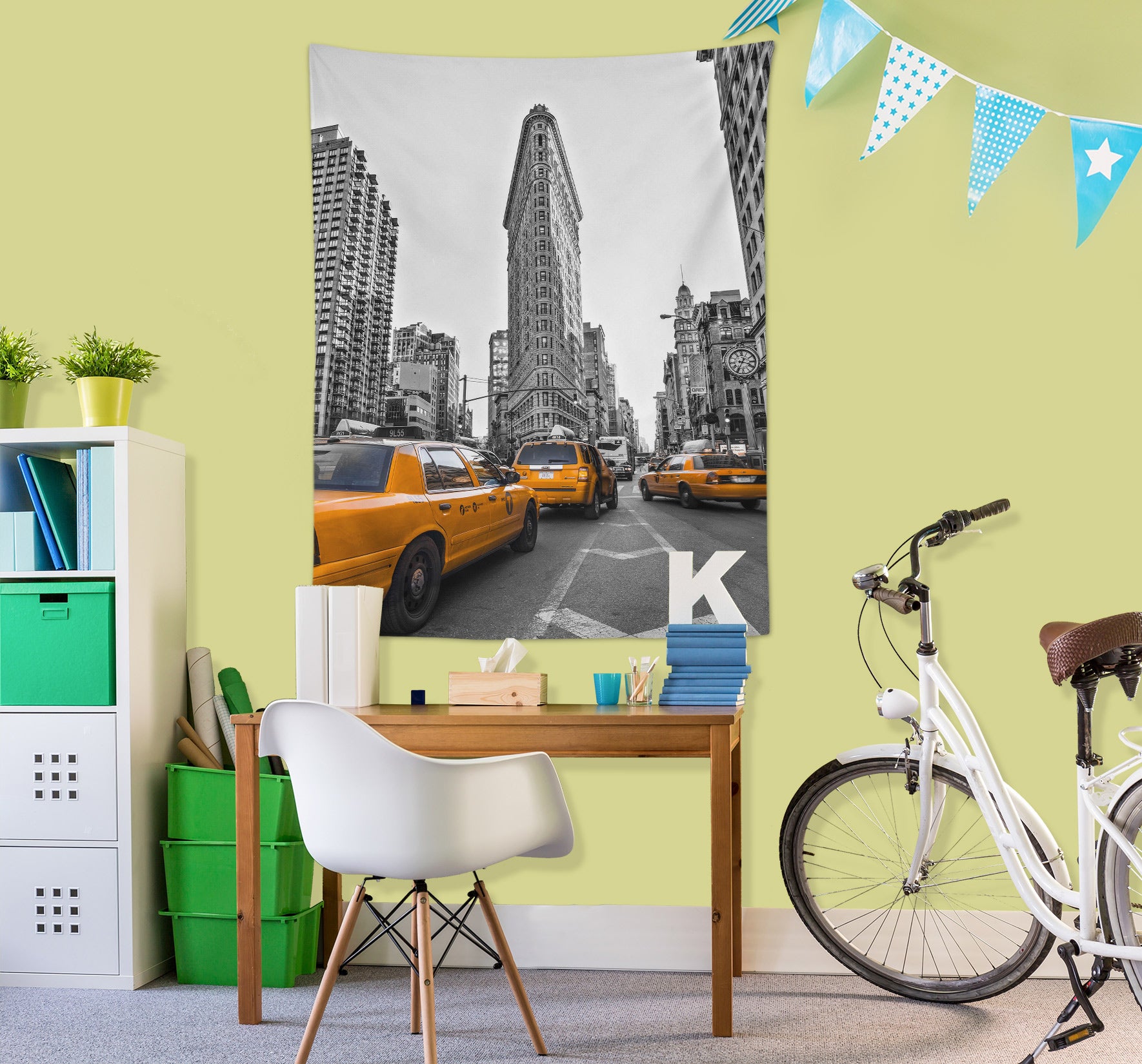 3D Building Taxi 116173 Assaf Frank Tapestry Hanging Cloth Hang