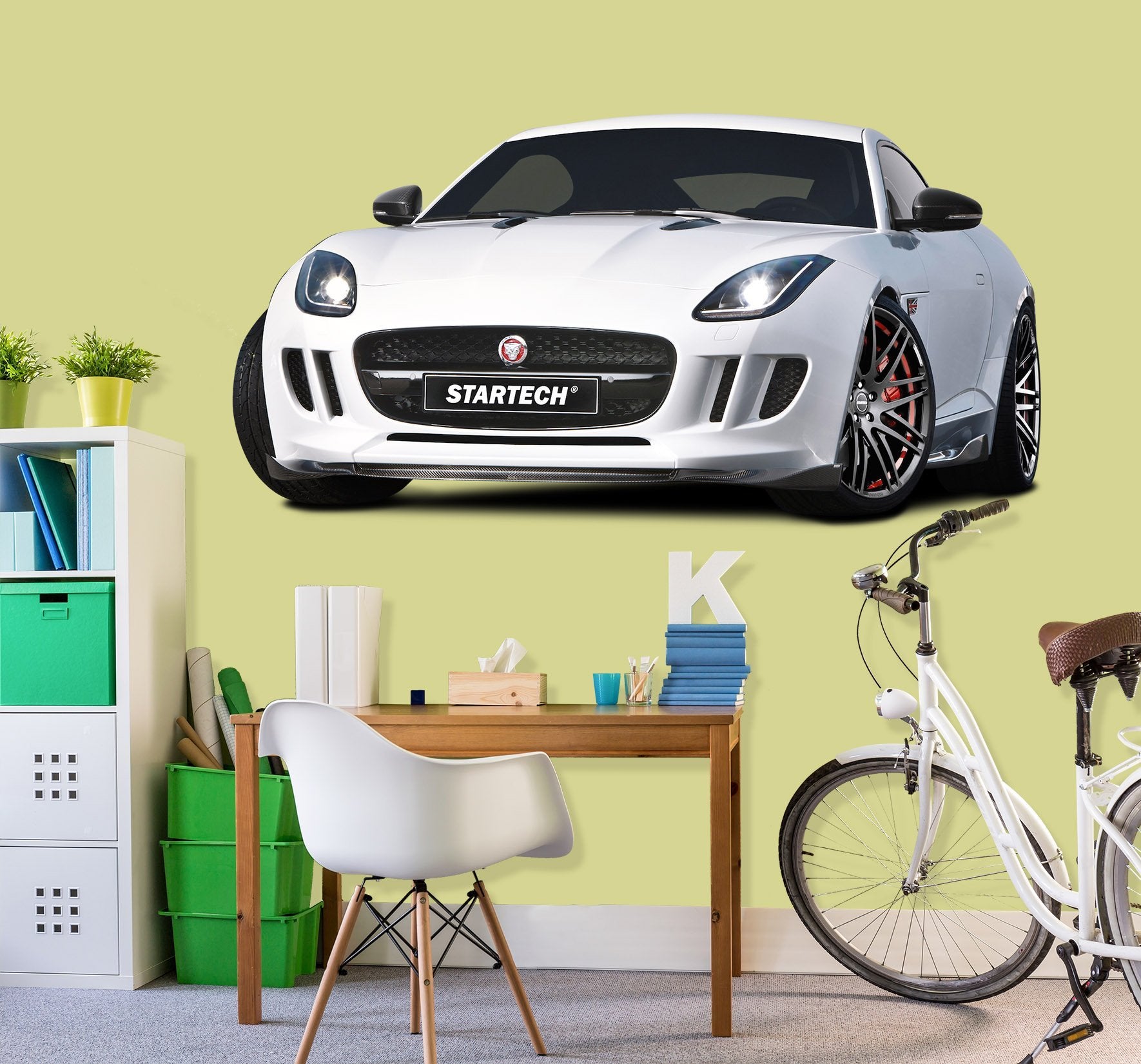 3D Jaguar White 0288 Vehicles Wallpaper AJ Wallpaper