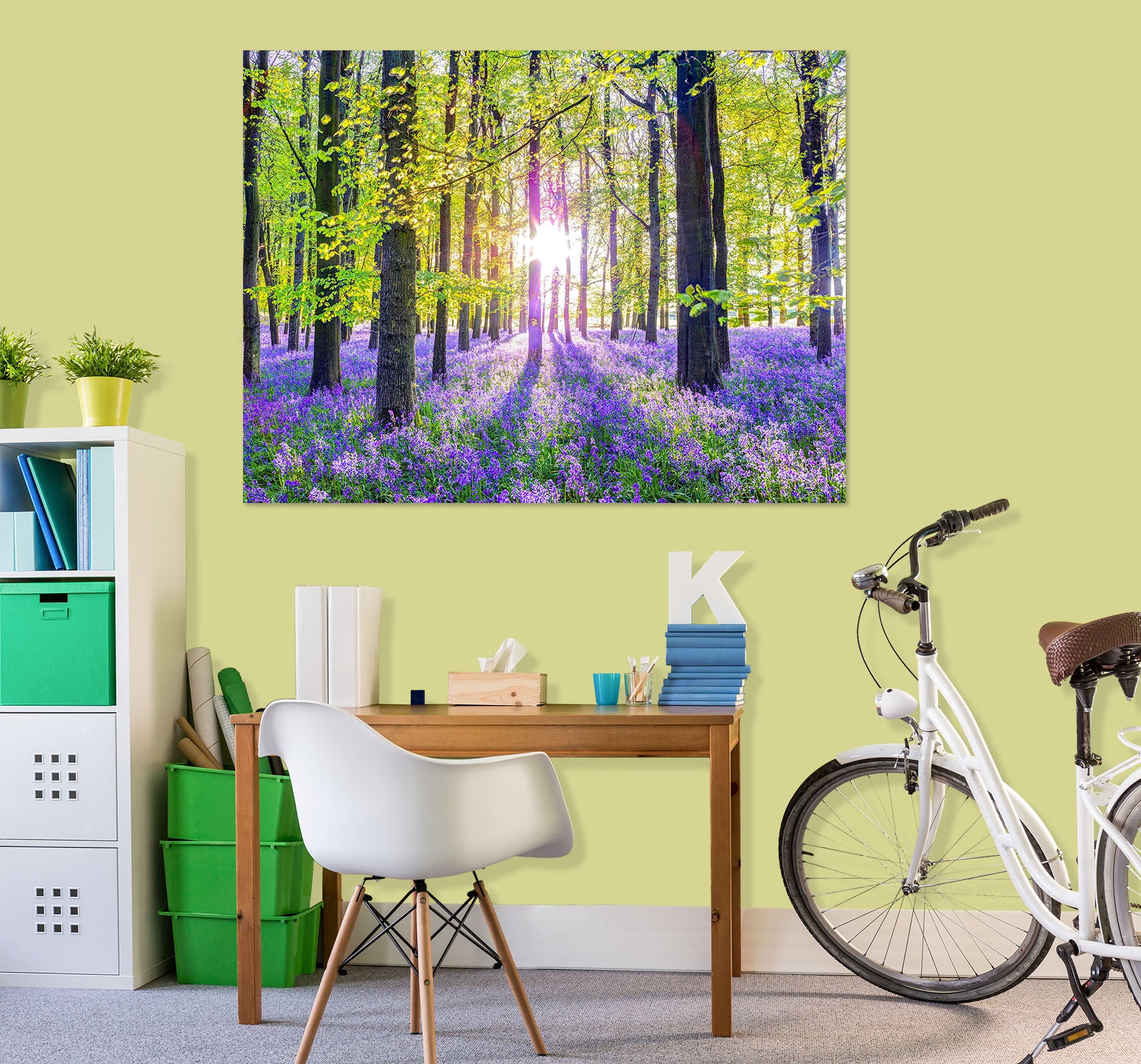 3D Purple Flower Sea 027 Assaf Frank Wall Sticker