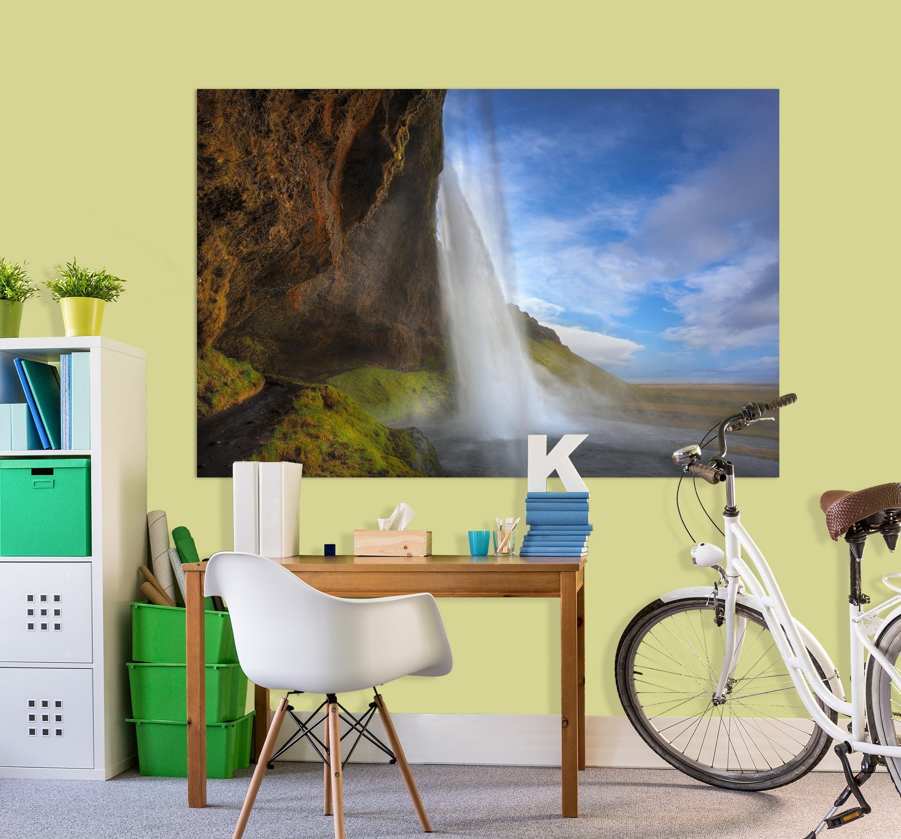 3D Alpine Waterfall 164 Marco Carmassi Wall Sticker Wallpaper AJ Wallpaper 2