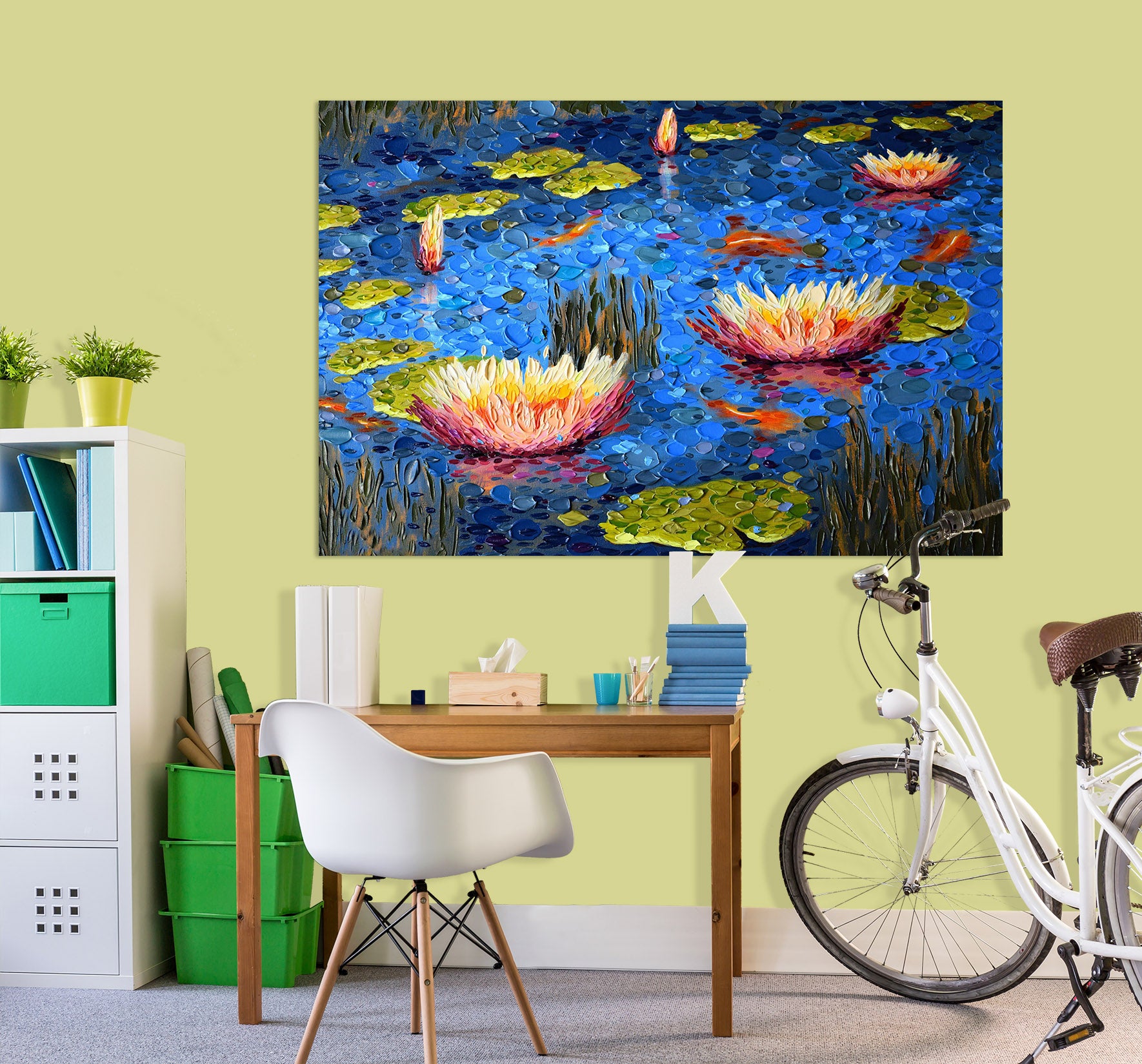 3D Lotus Pond 015 Dena Tollefson Wall Sticker