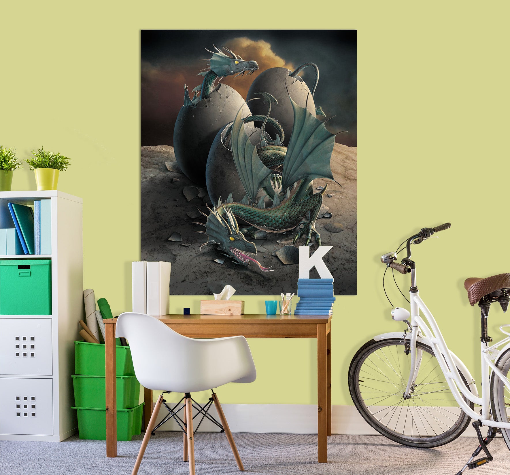 3D Dragon Offspring 033 Vincent Hie Wall Sticker