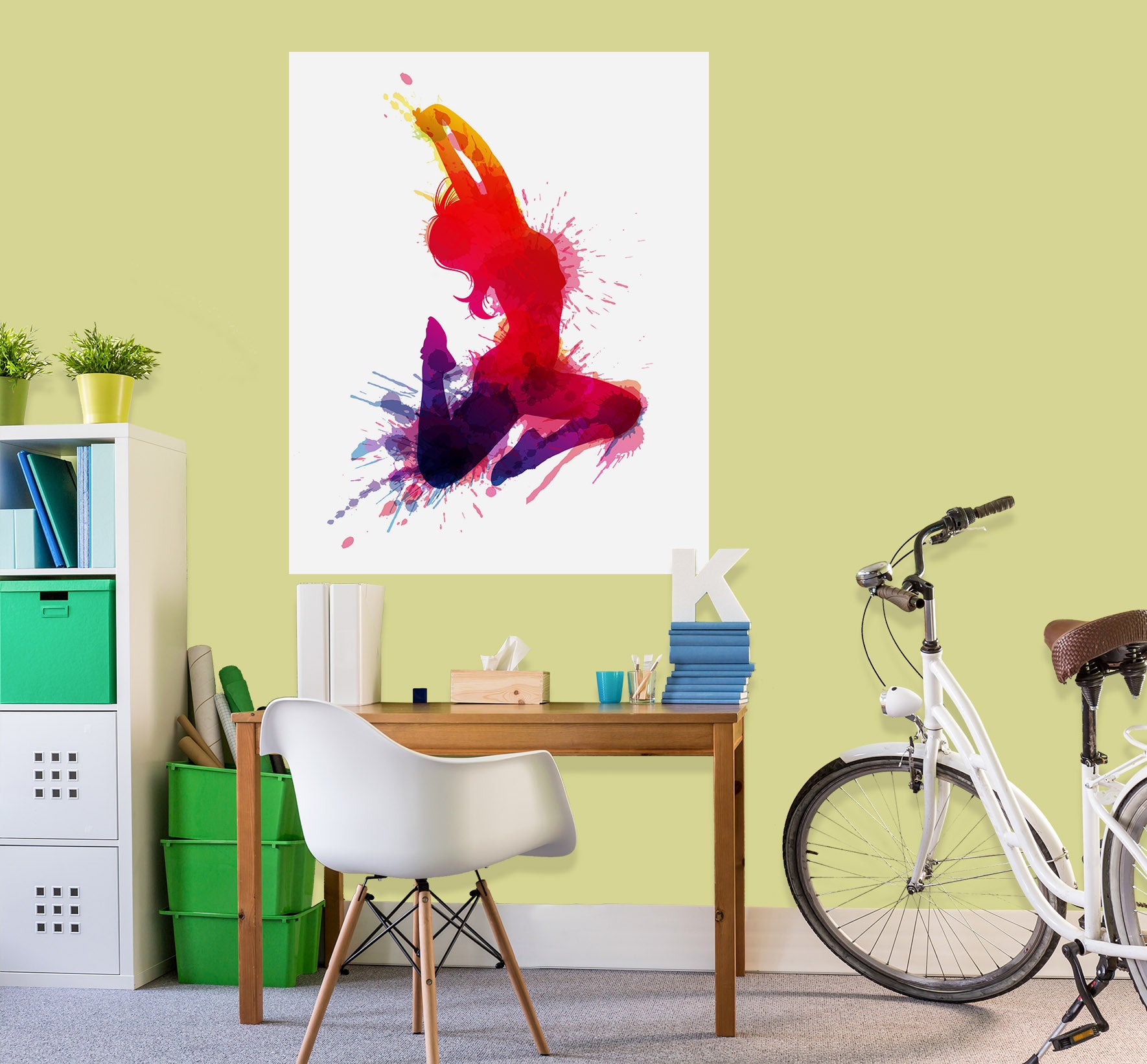 3D Dancing woman 1003 Wall Sticker