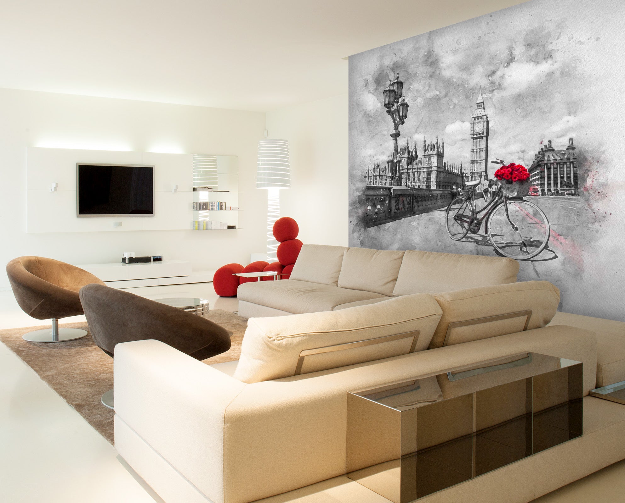 3D Street Light Bike 022 Assaf Frank Wall Mural Wall Murals